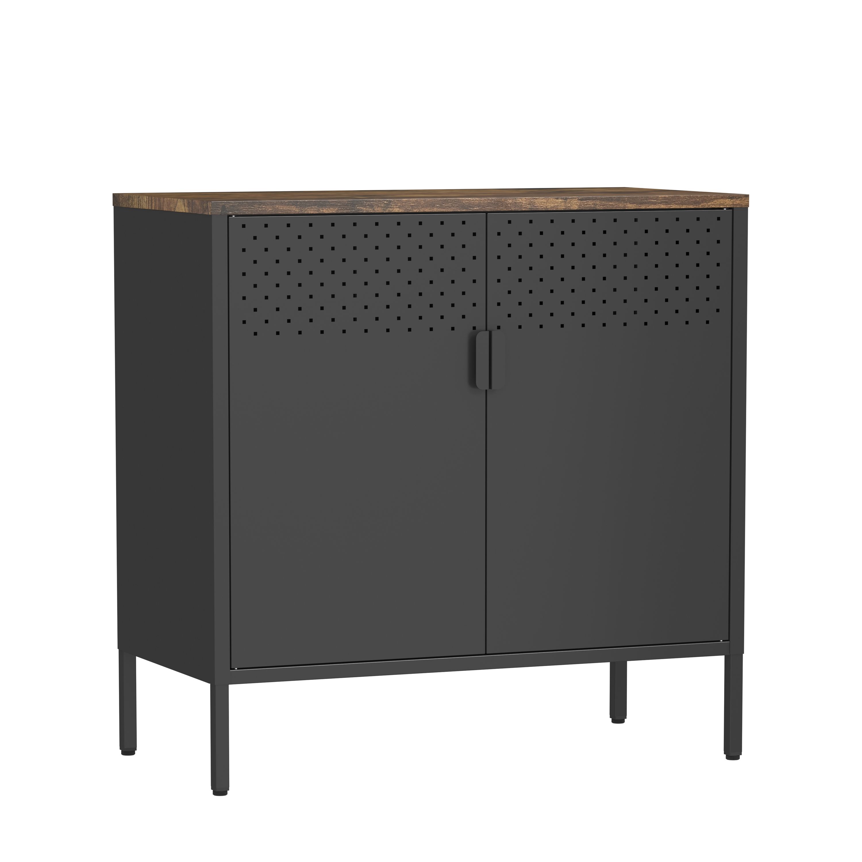 Kommode Metall AMET 80 x 80 cm schwarz