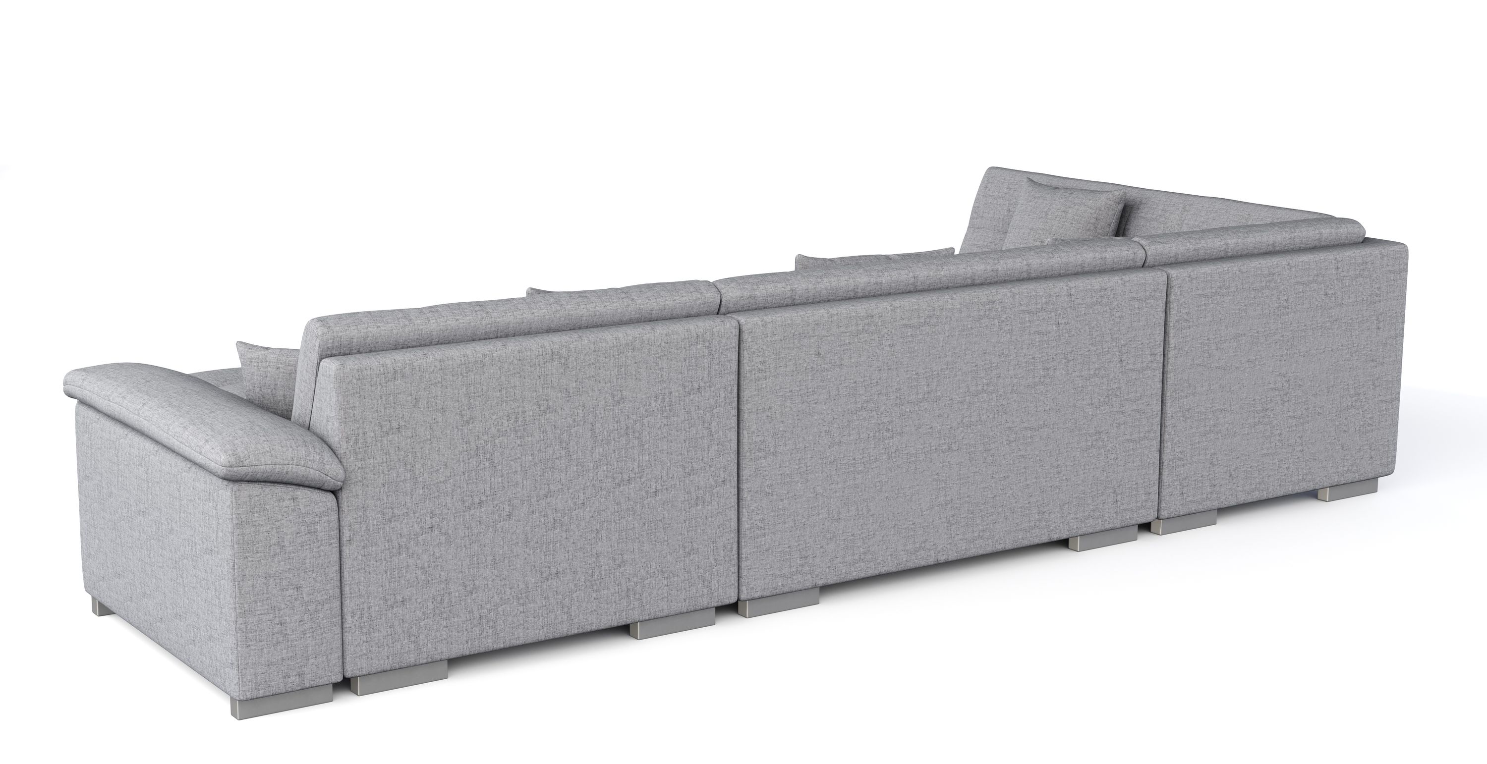 Ecksofa ARIA rechts grau