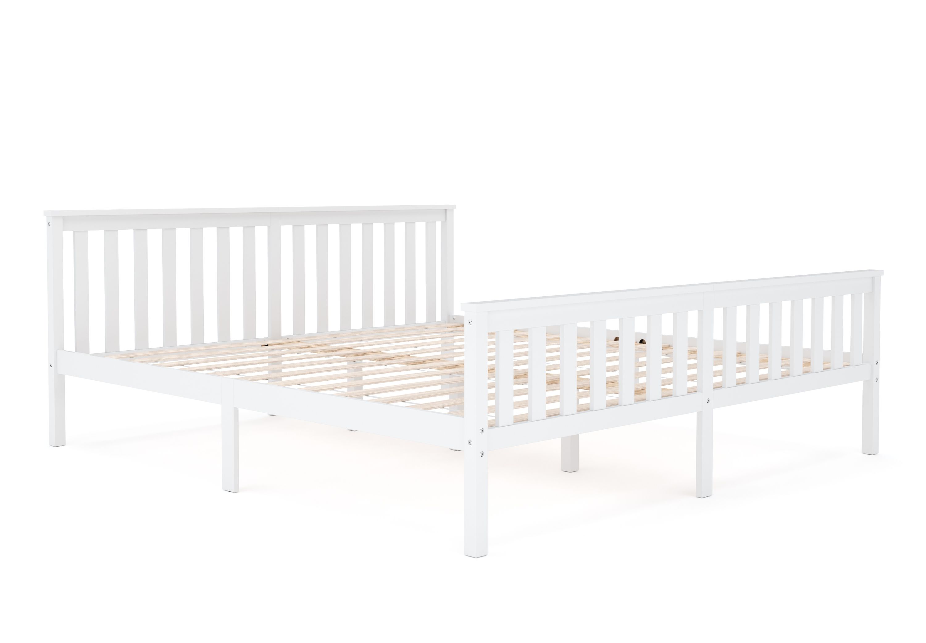 Bett Holz EMILY 180 x 200 cm weiss