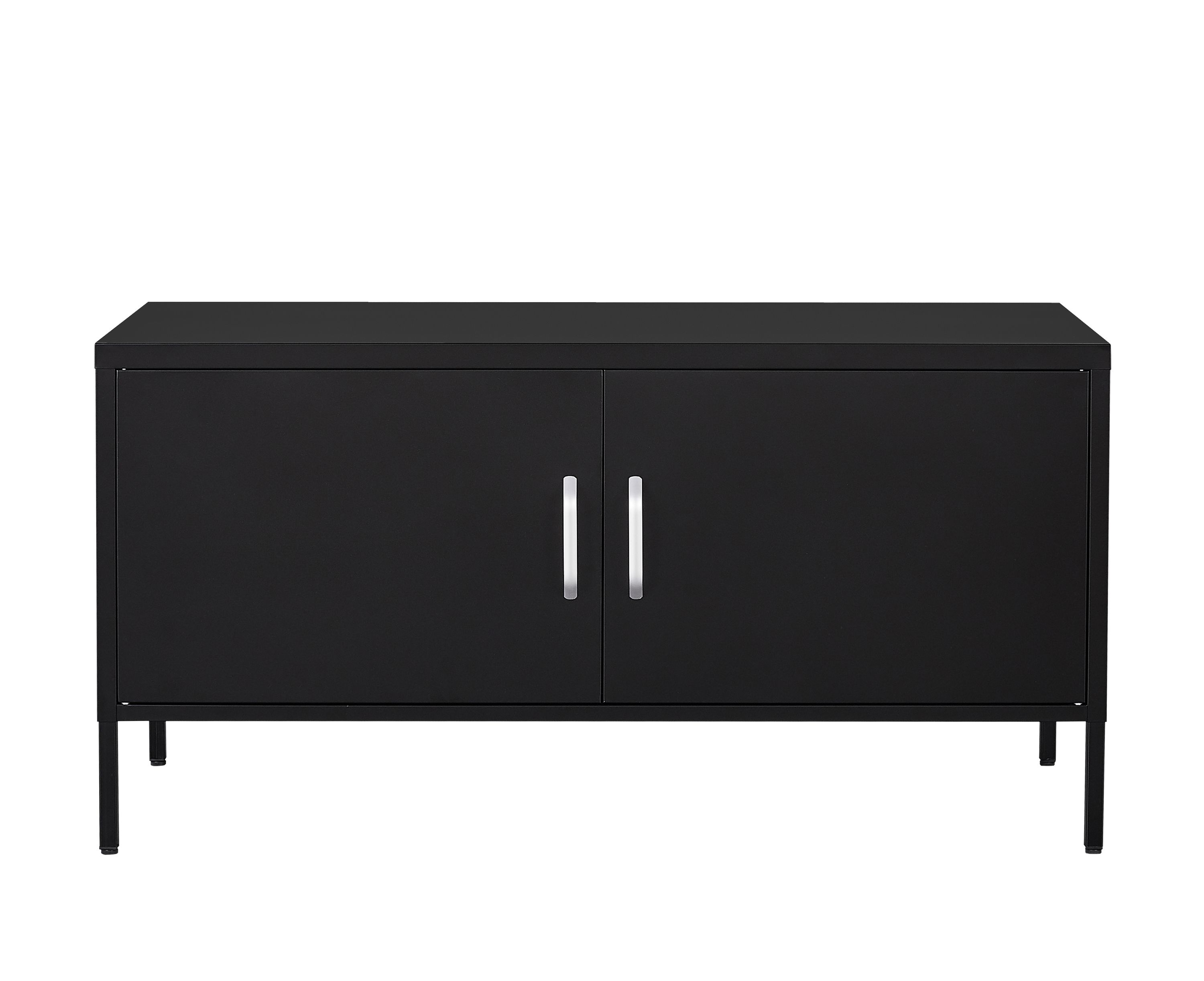 Sideboard Metall KLAUS 115 x 59 cm schwarz