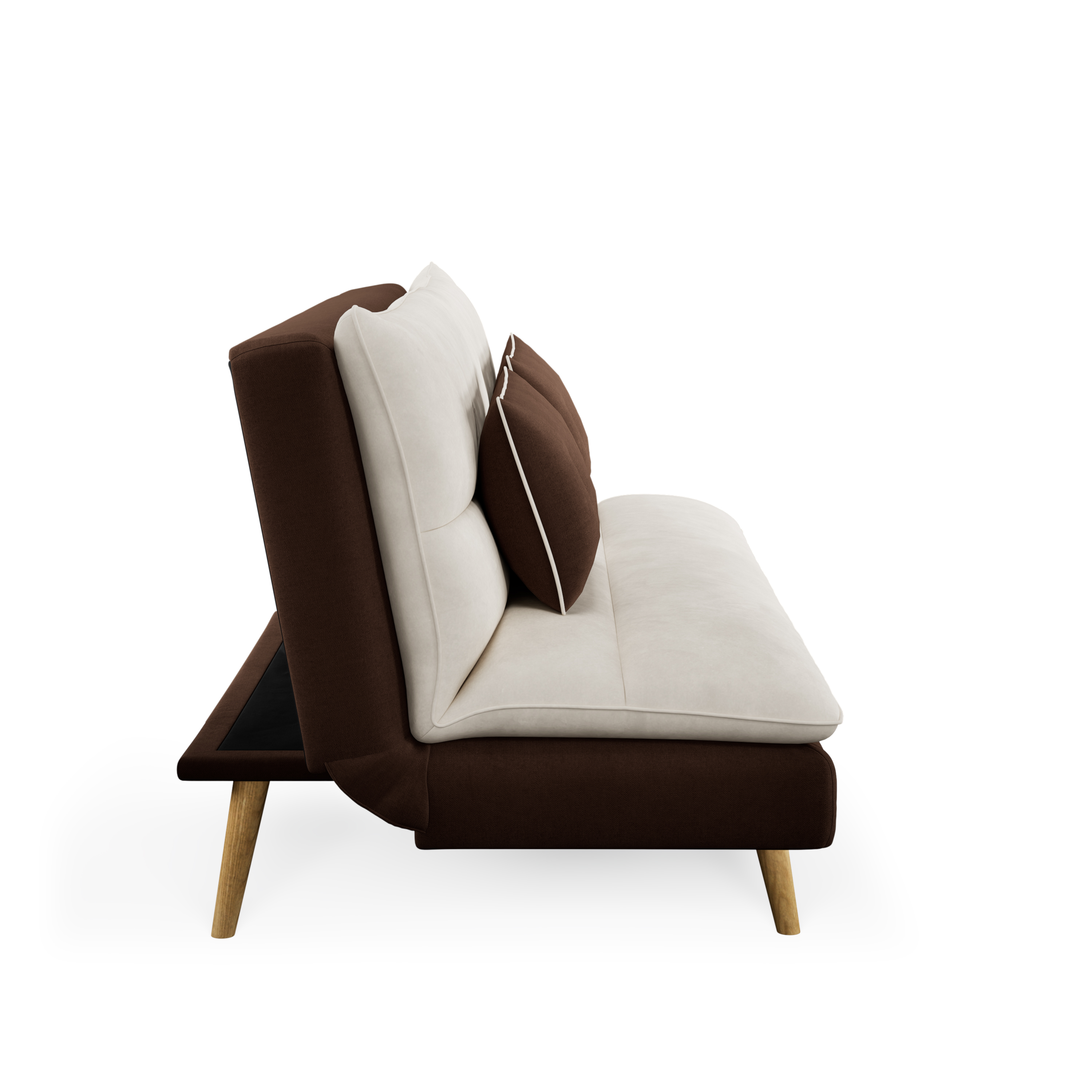 Schlafsofa ANDRI braun/beige