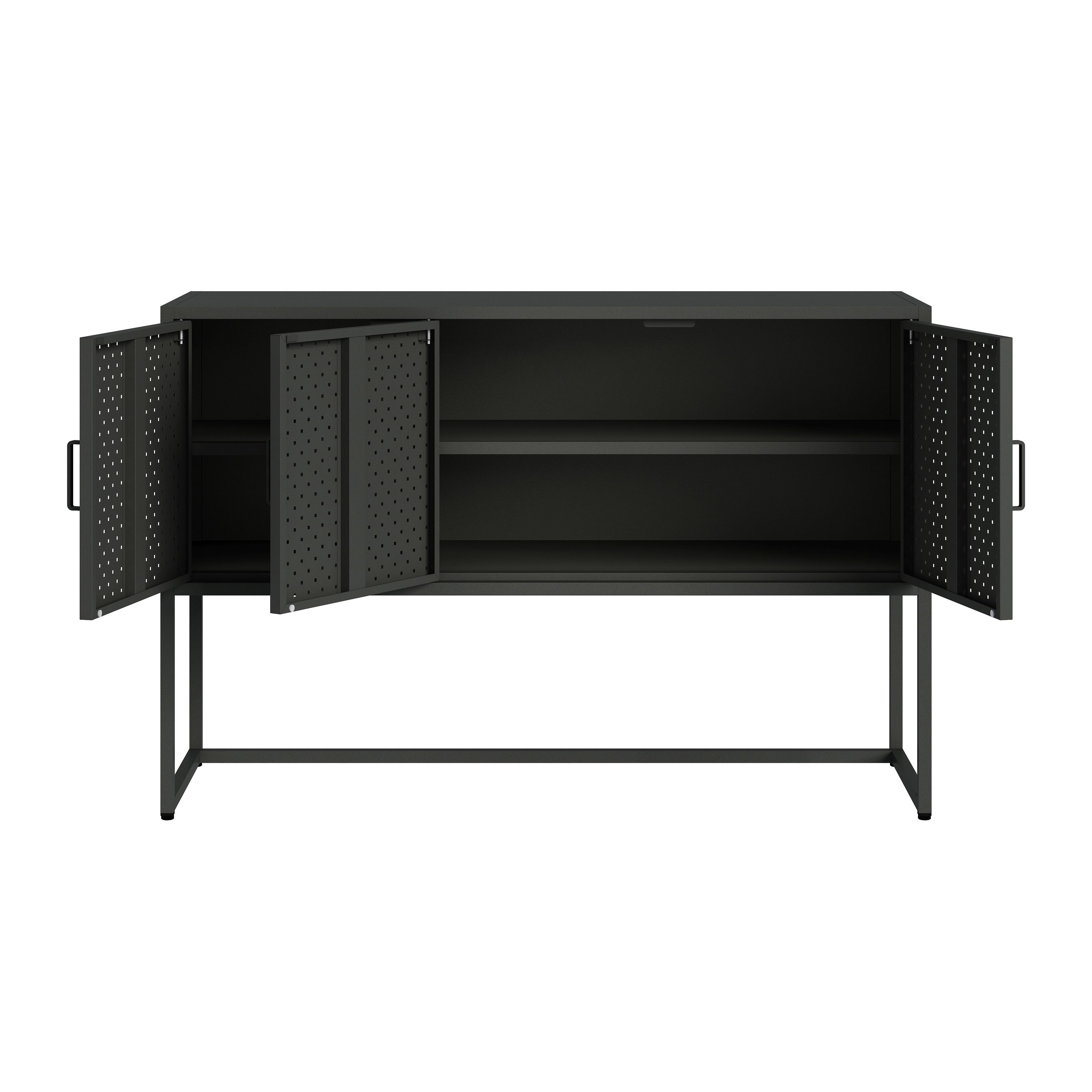 Sideboard Metall AMET 120 x 80 cm schwarz