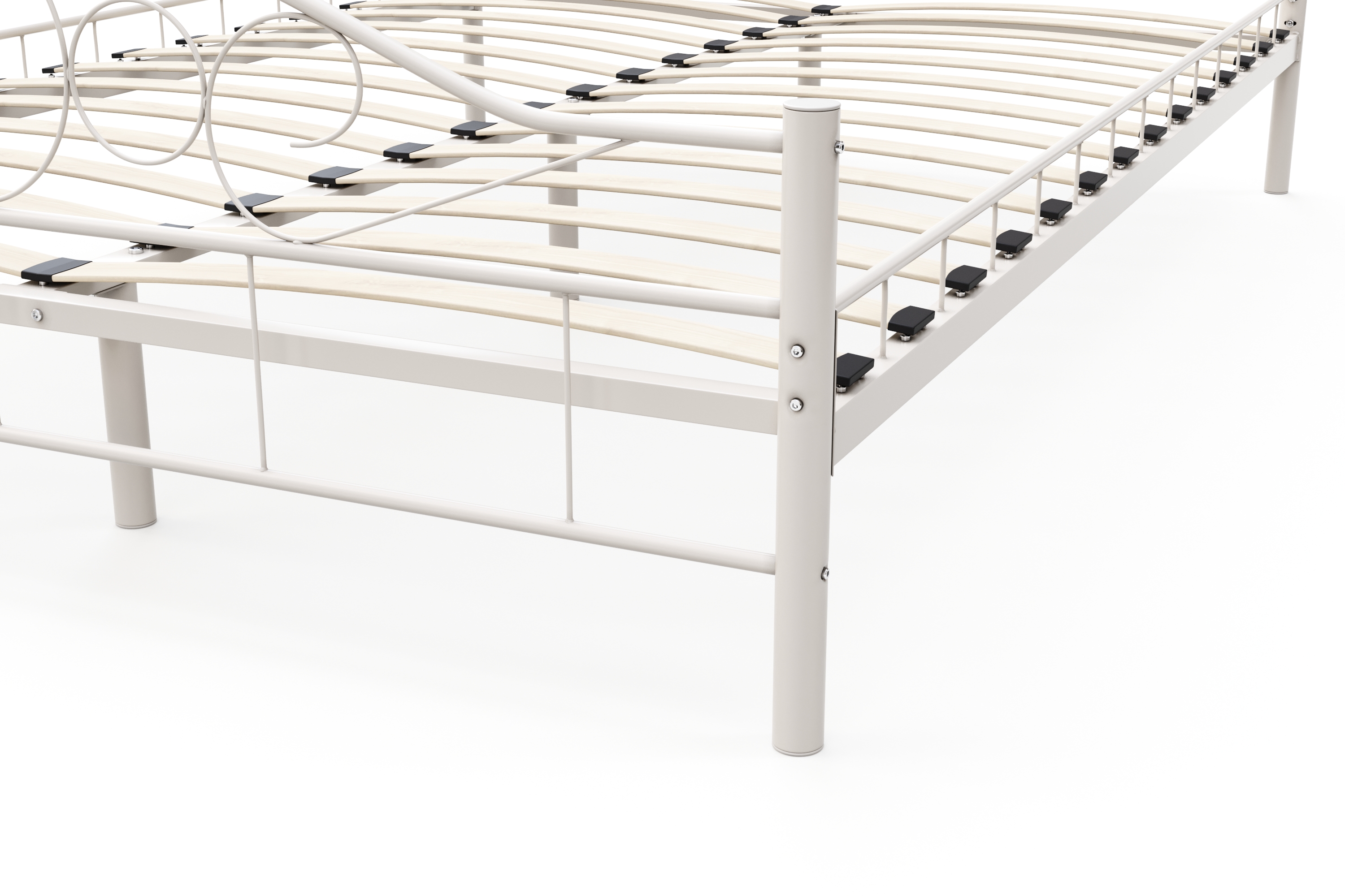 Metallbett AURELIE 140 x 200 cm weiss