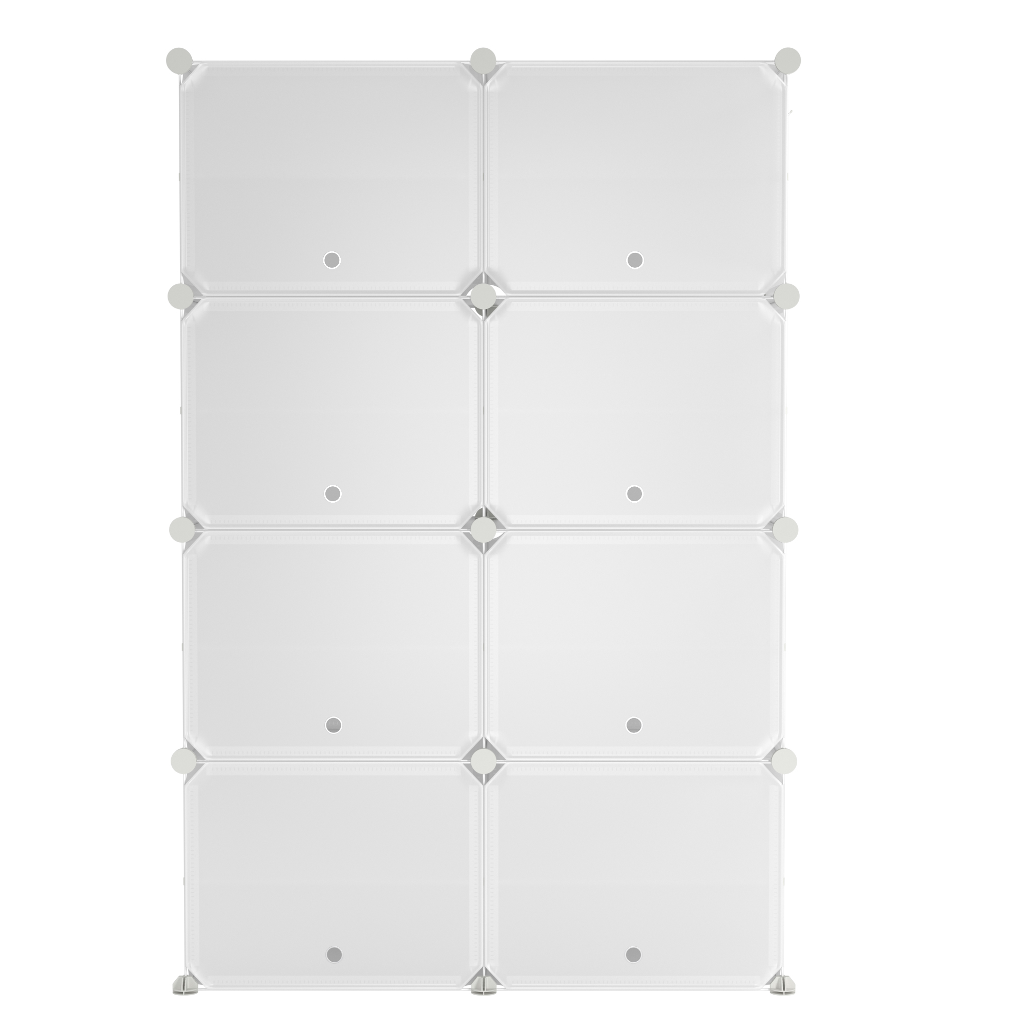 Schuhschrank Steckregal transparent 8 Boxen