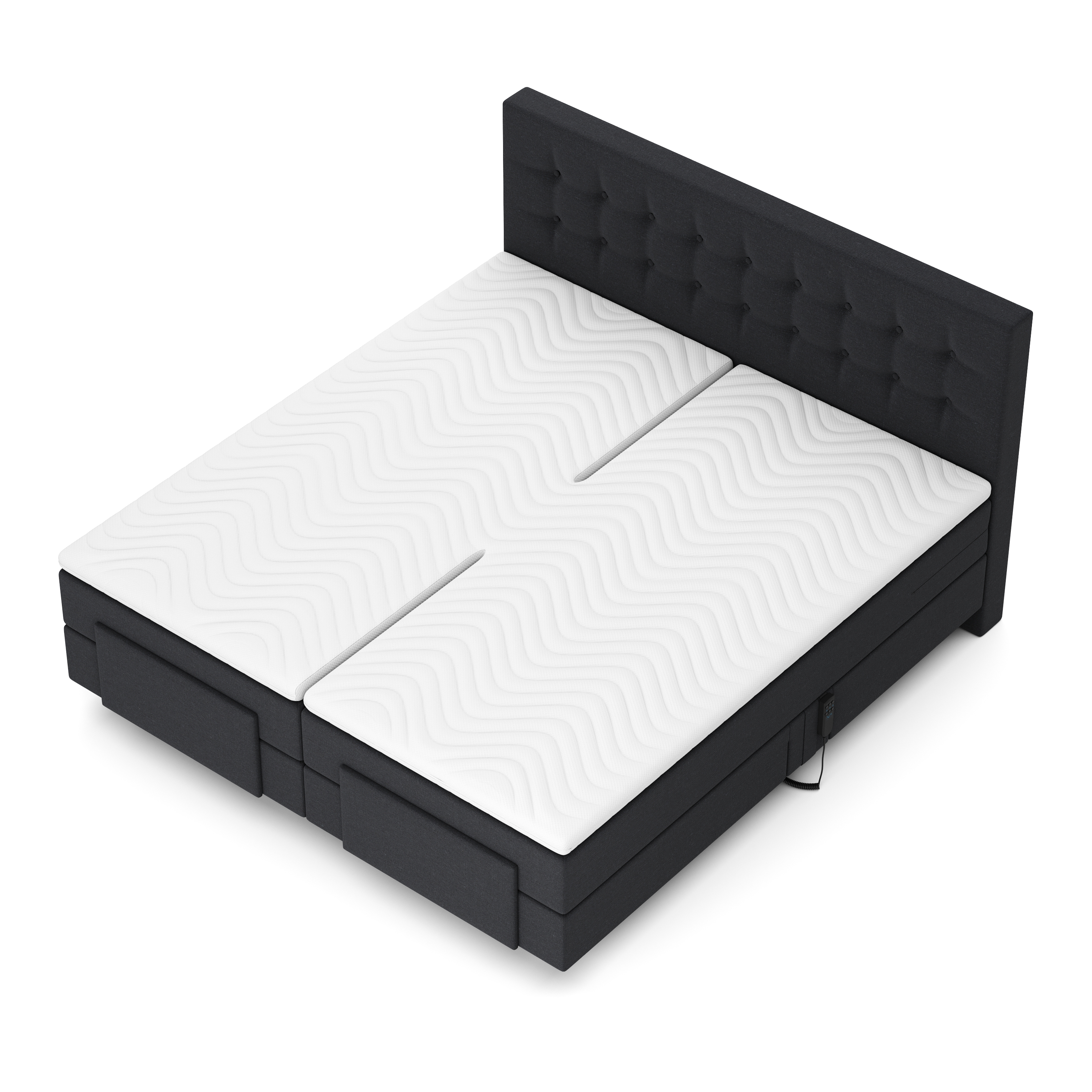 Boxspringbett GLOAM mit Elektromotor anthrazit
