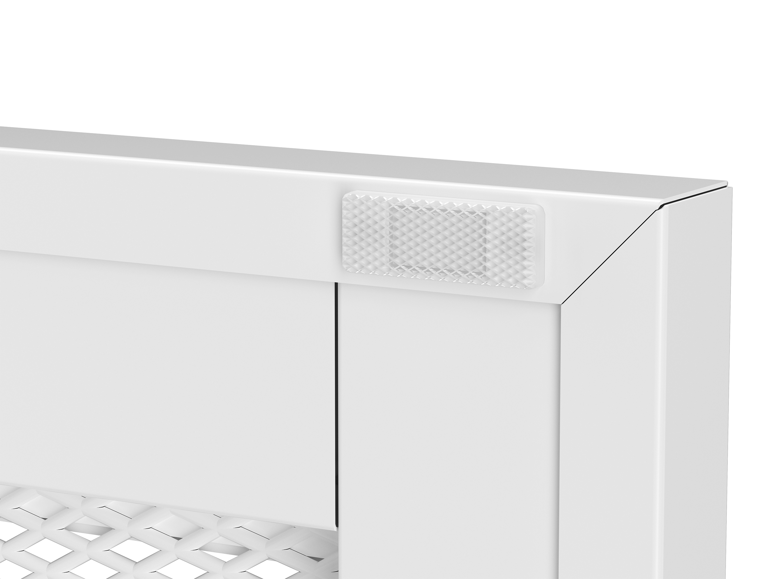 Kommode Metall BRANDO 80 x 101 cm weiss