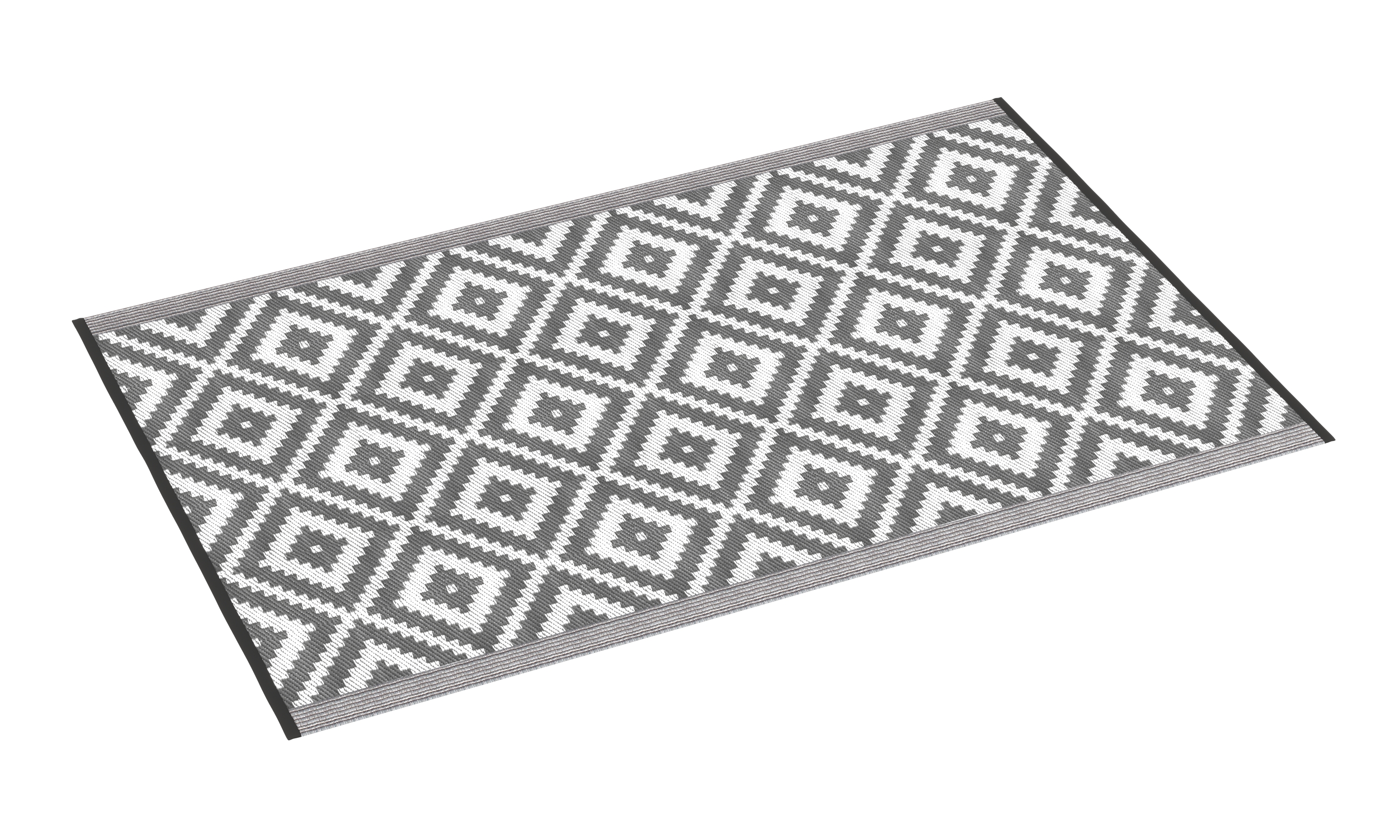 Outdoor Teppich KALUA 270 x 180 cm grau/weiss