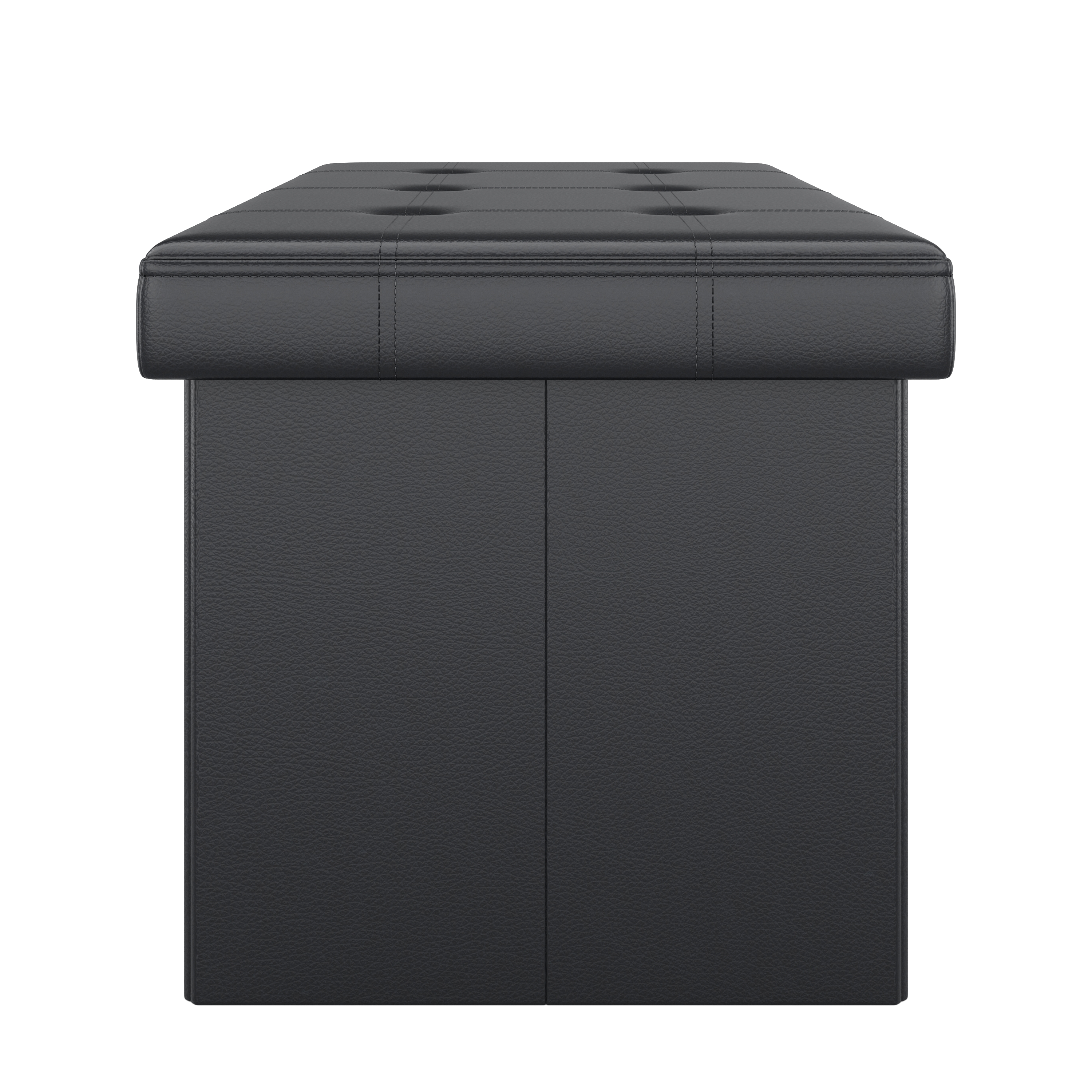 Sitzbank Leder JORIS 76 cm schwarz