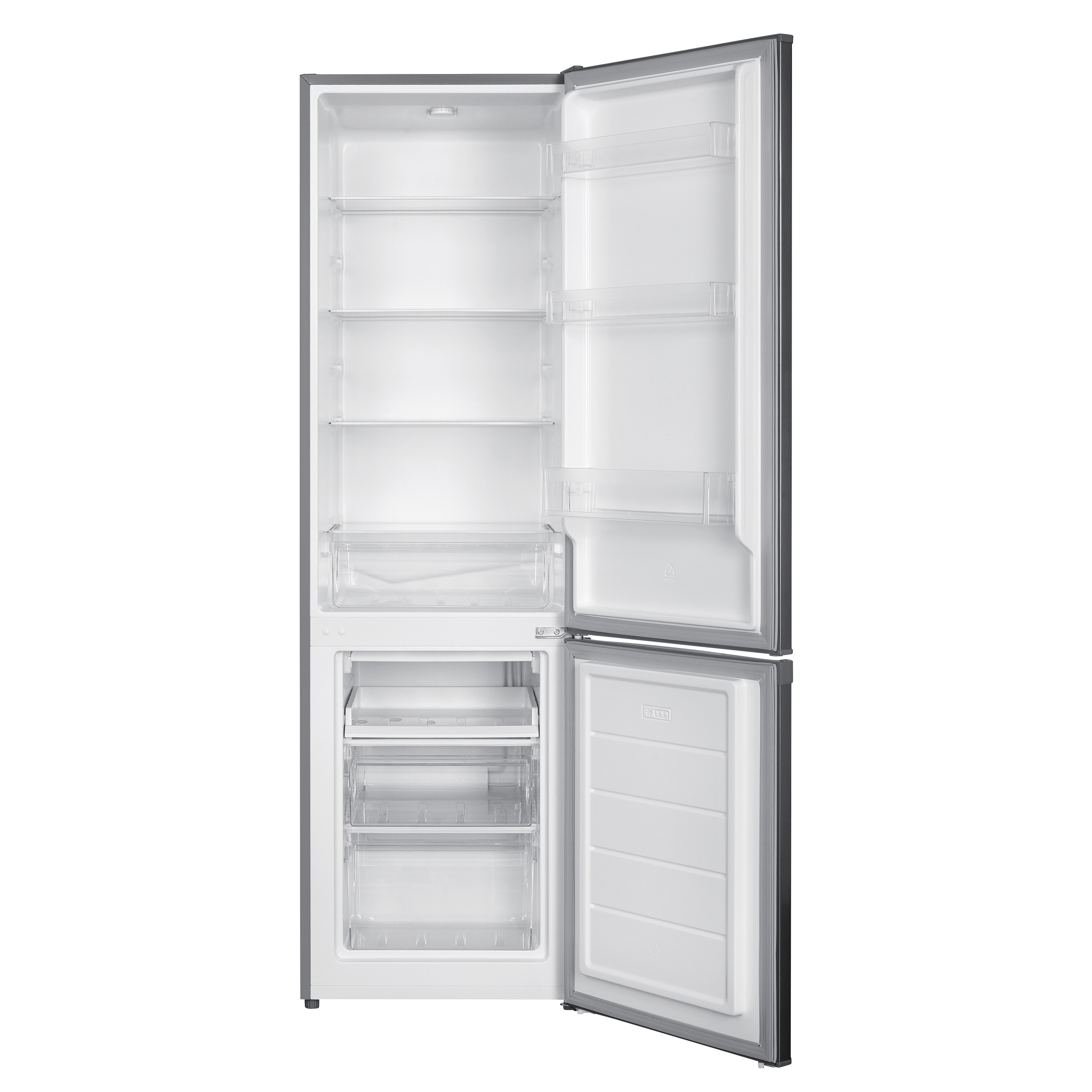 Kühlschrank mit Gefrierer 260L silbergrau