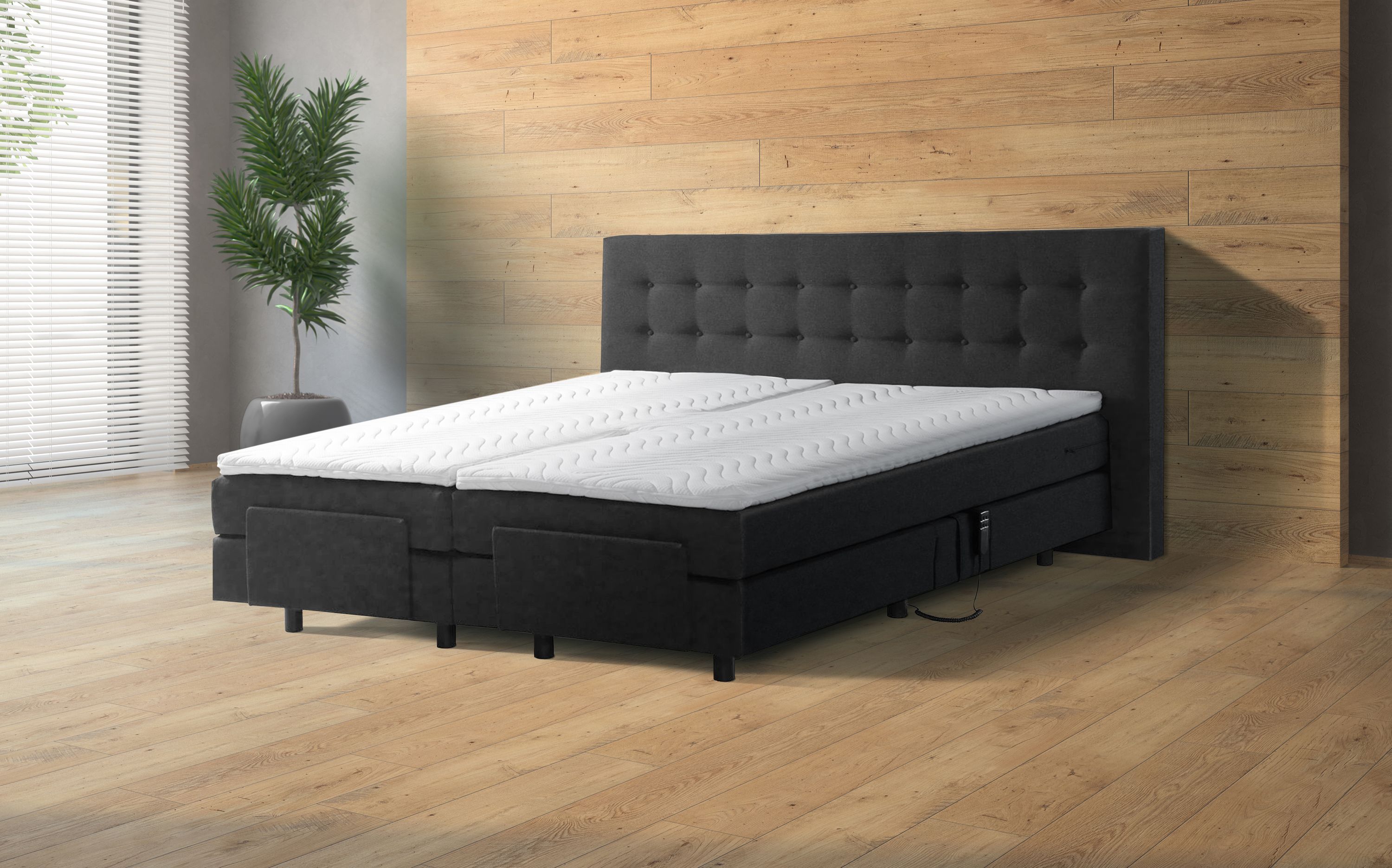 Boxspringbett GLOAM mit Elektromotor anthrazit