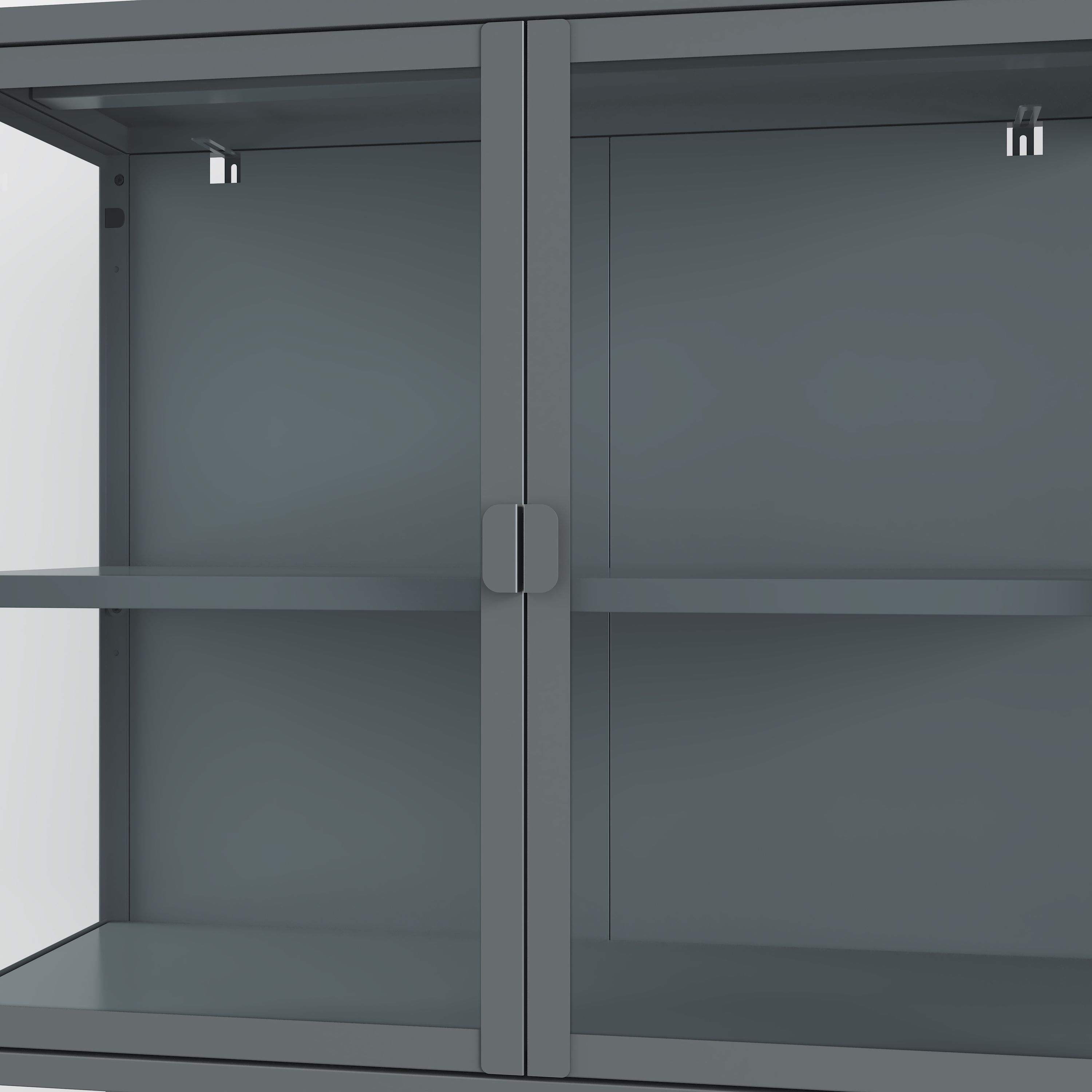 Kommode Metall TAURI 80 x 80 cm grau