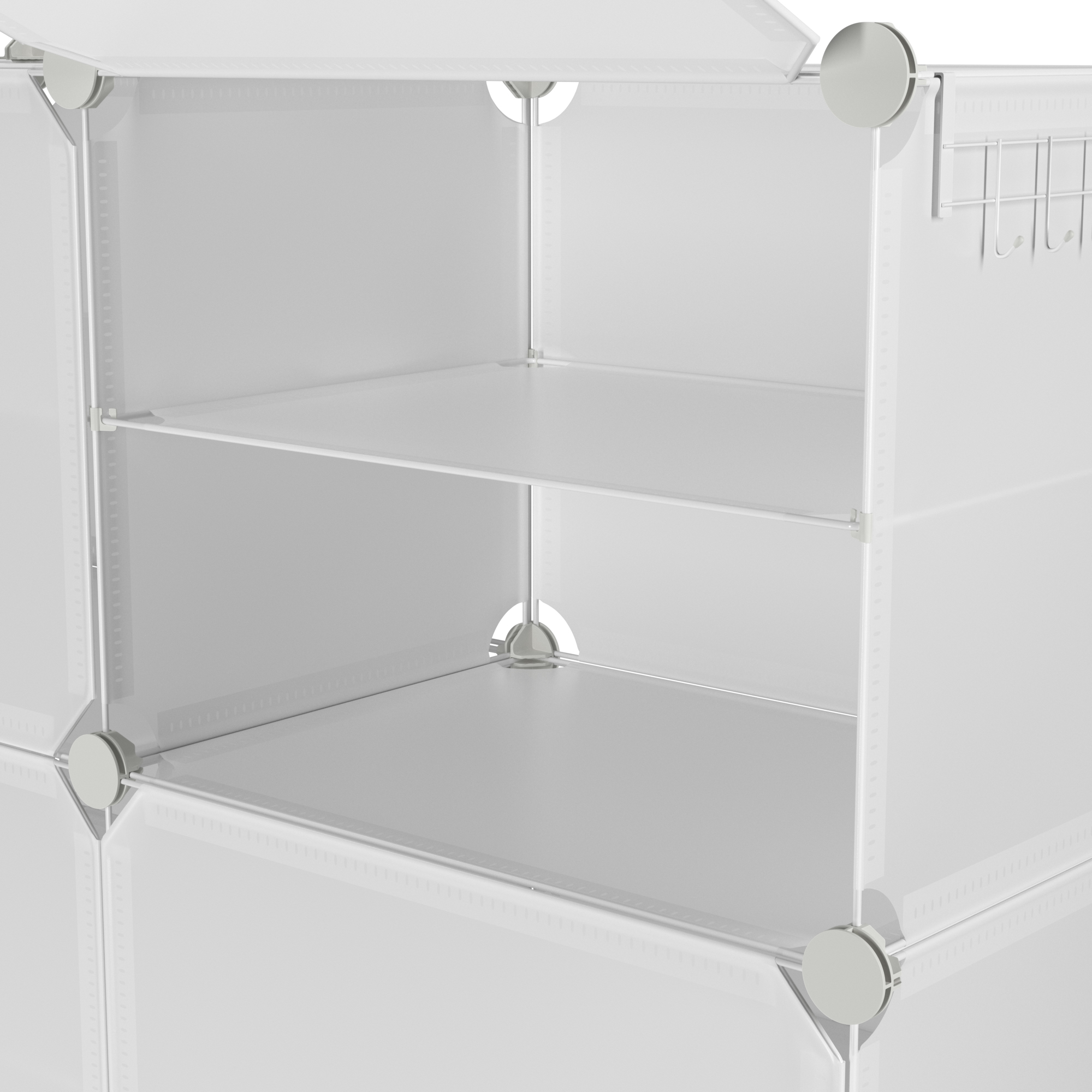 Schuhschrank Steckregal transparent 8 Boxen