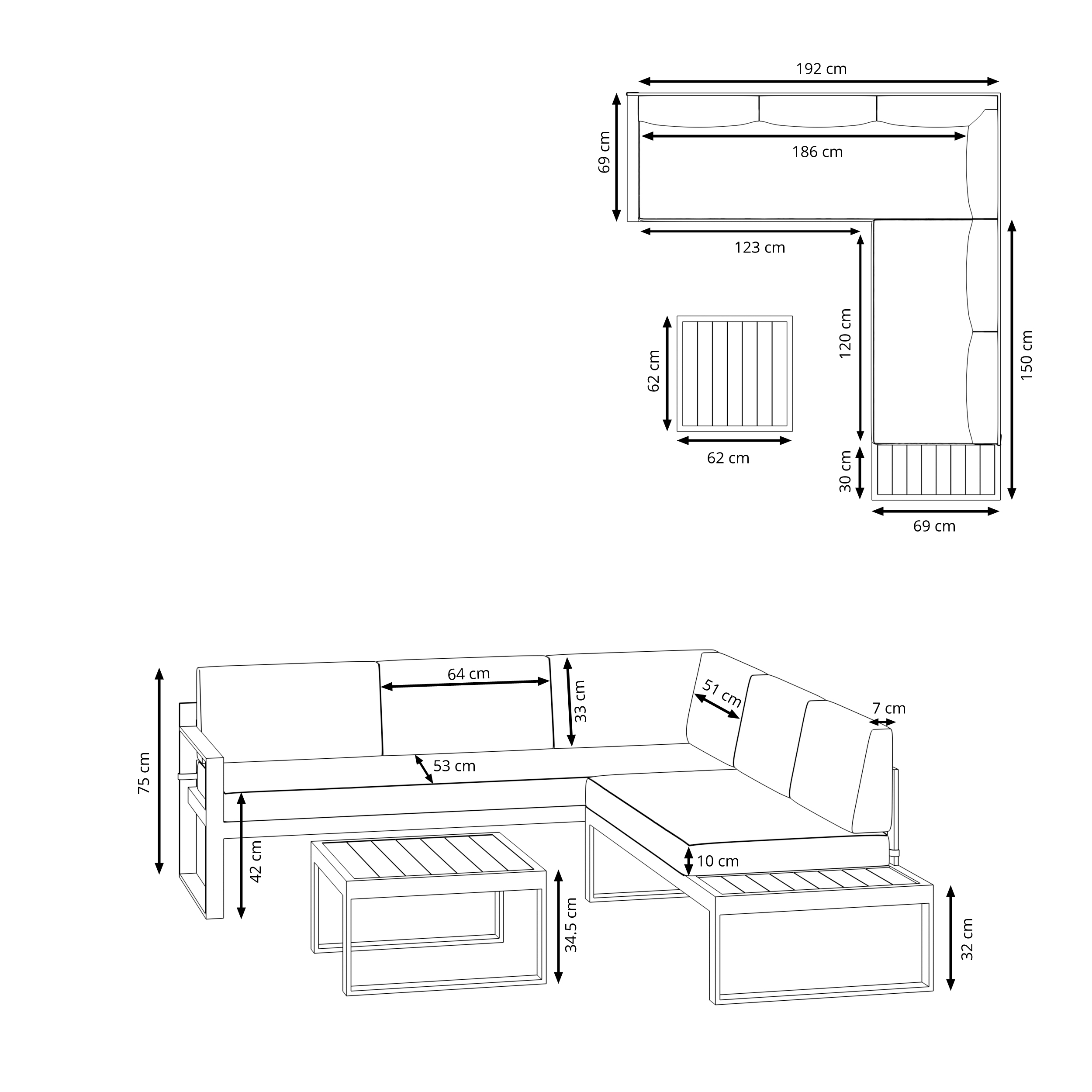 Lounge ODESSA anthrazit
