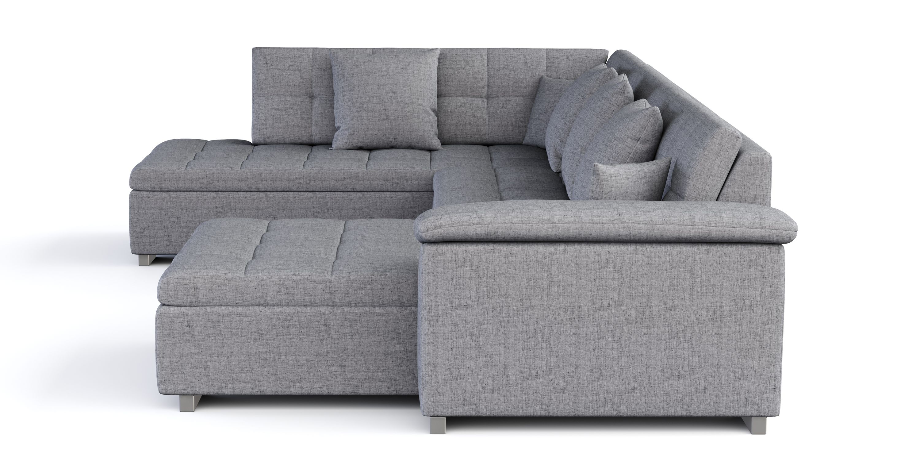 Ecksofa ARIA rechts grau