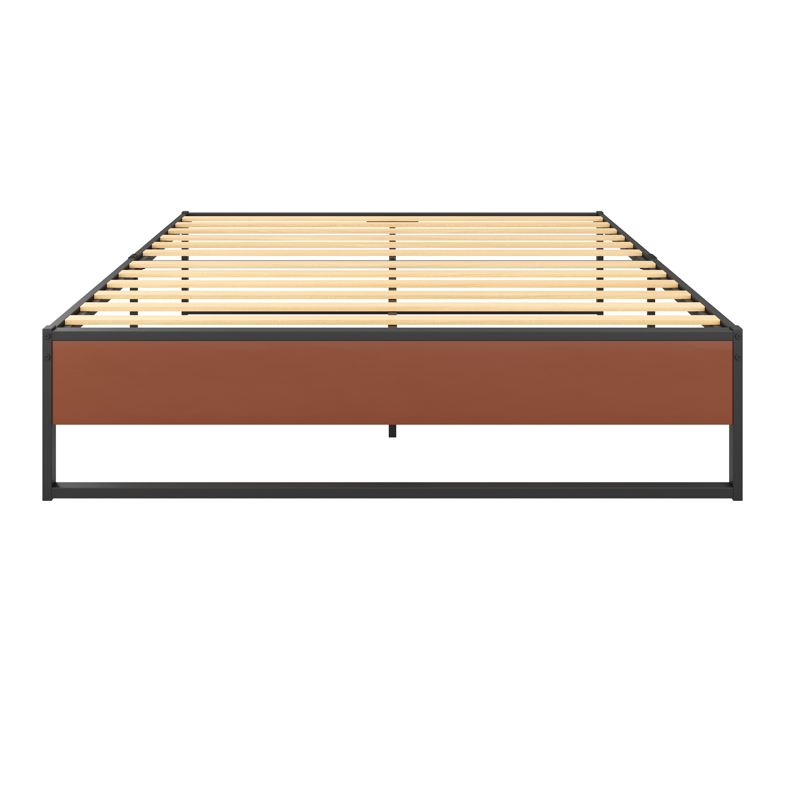 Metallbett HELENA 140 x 200 cm schwarz/natur