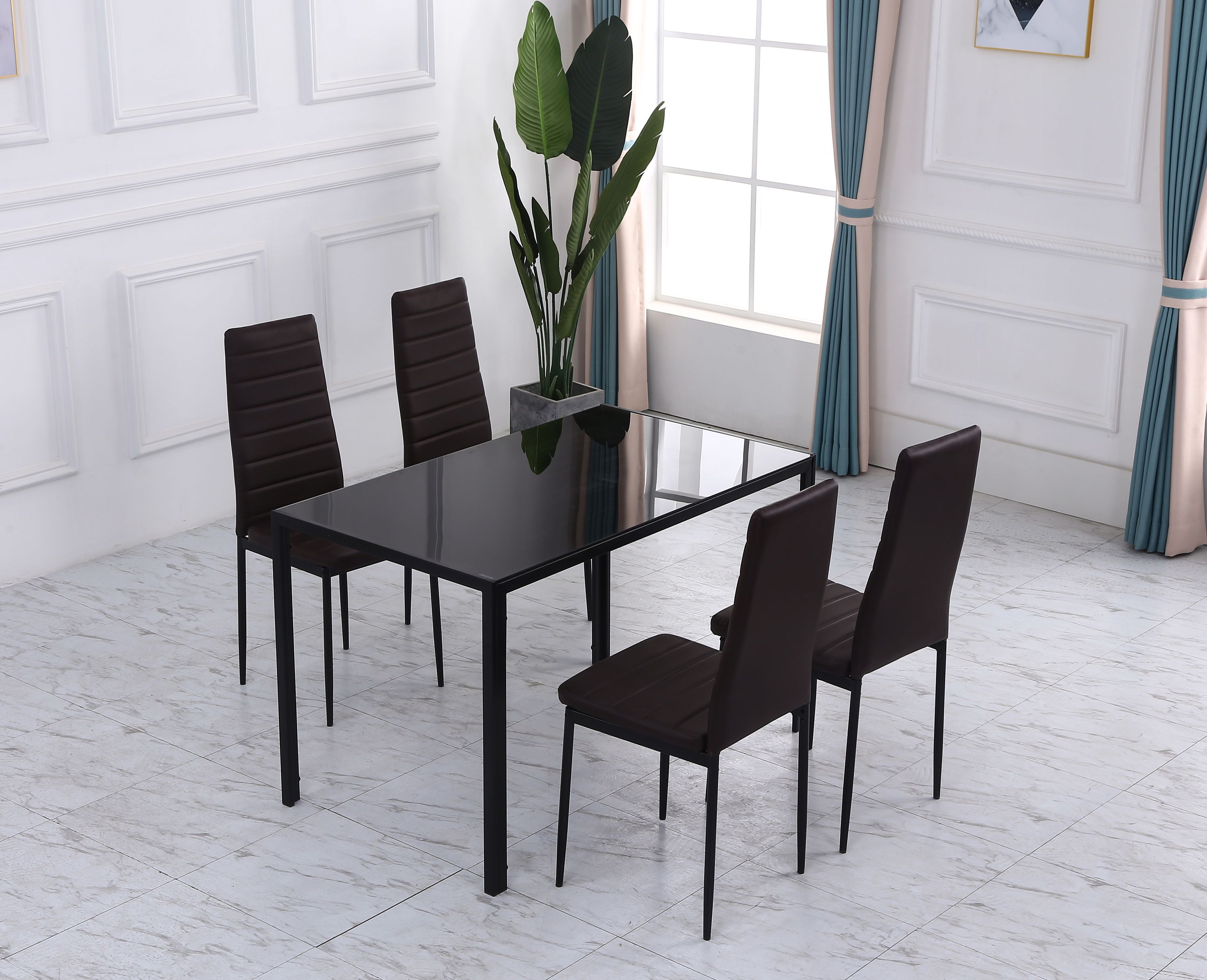 Esstisch Glas TIM 120 x 70 cm schwarz