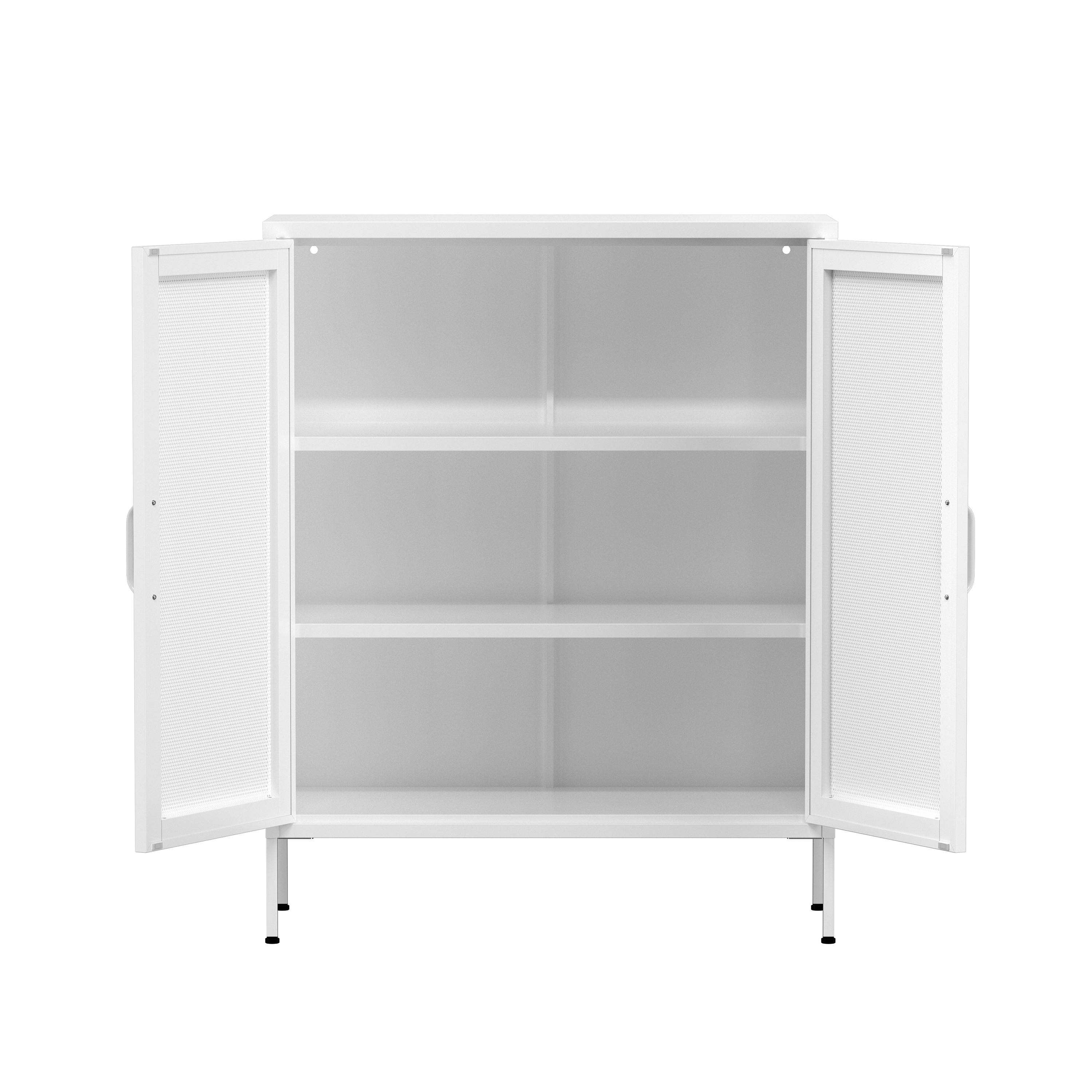 Kommode Metall BRANDO 80 x 101 cm weiss