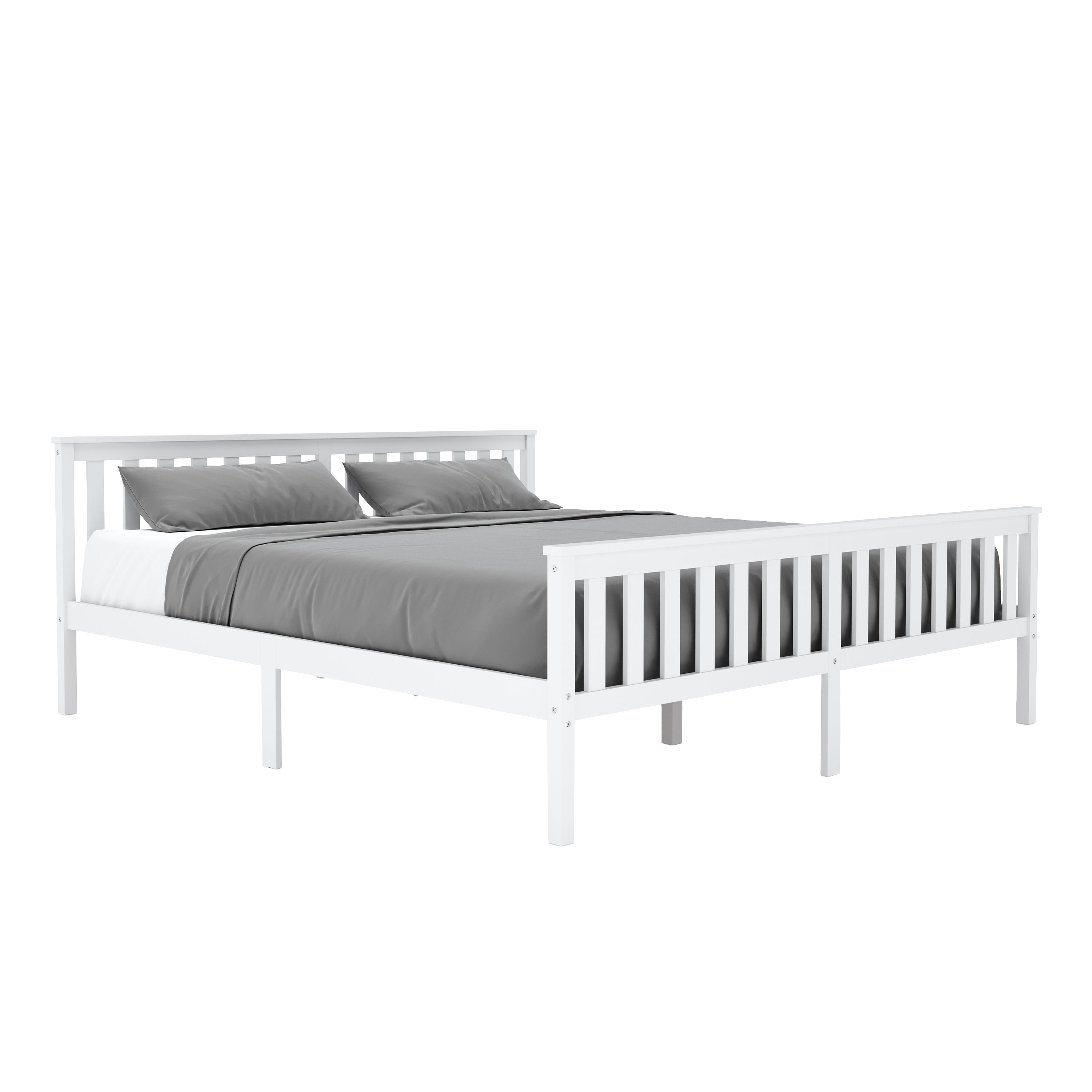 Bett Holz EMILY 180 x 200 cm weiss