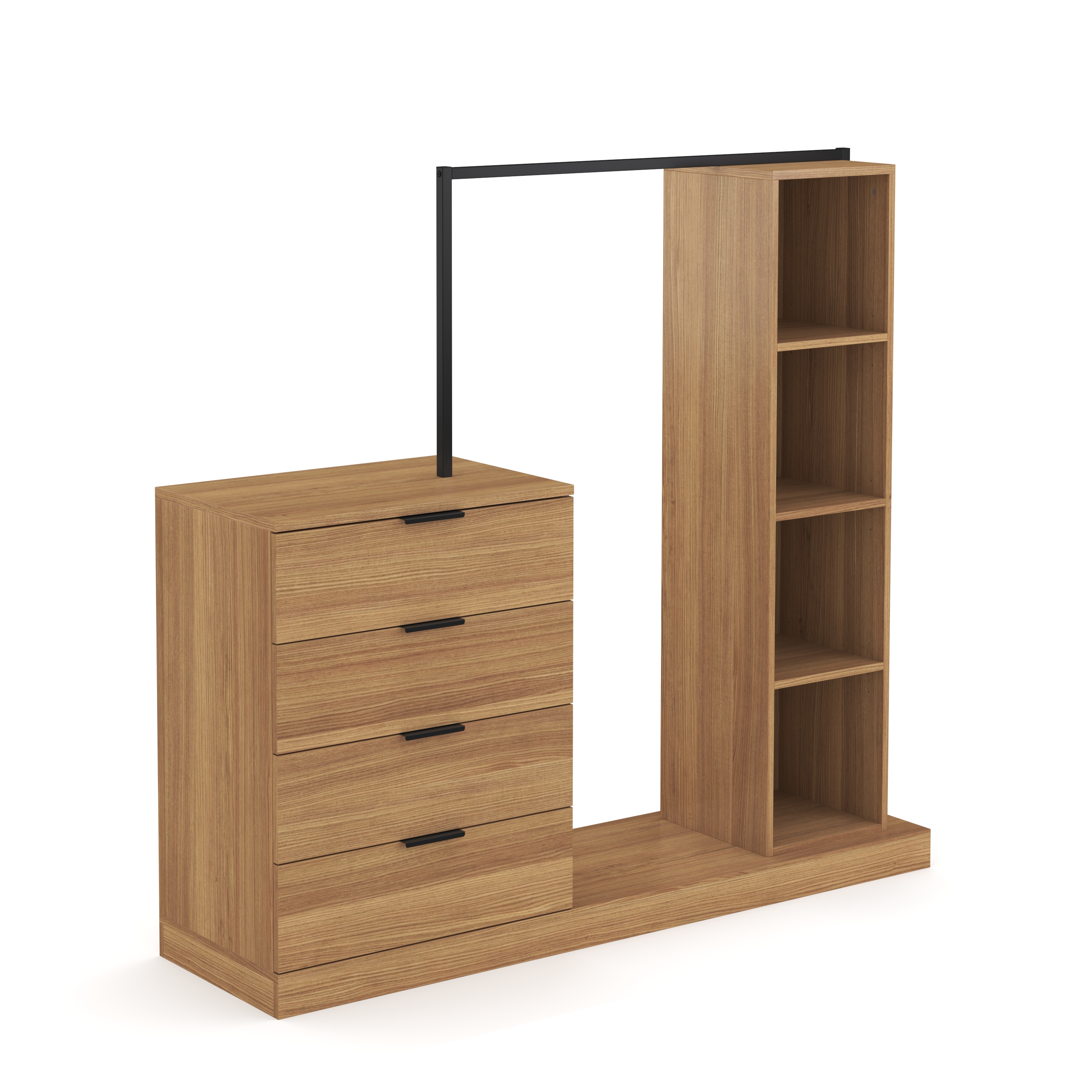 Garderobe DAMARIS 145 x 137 cm braun