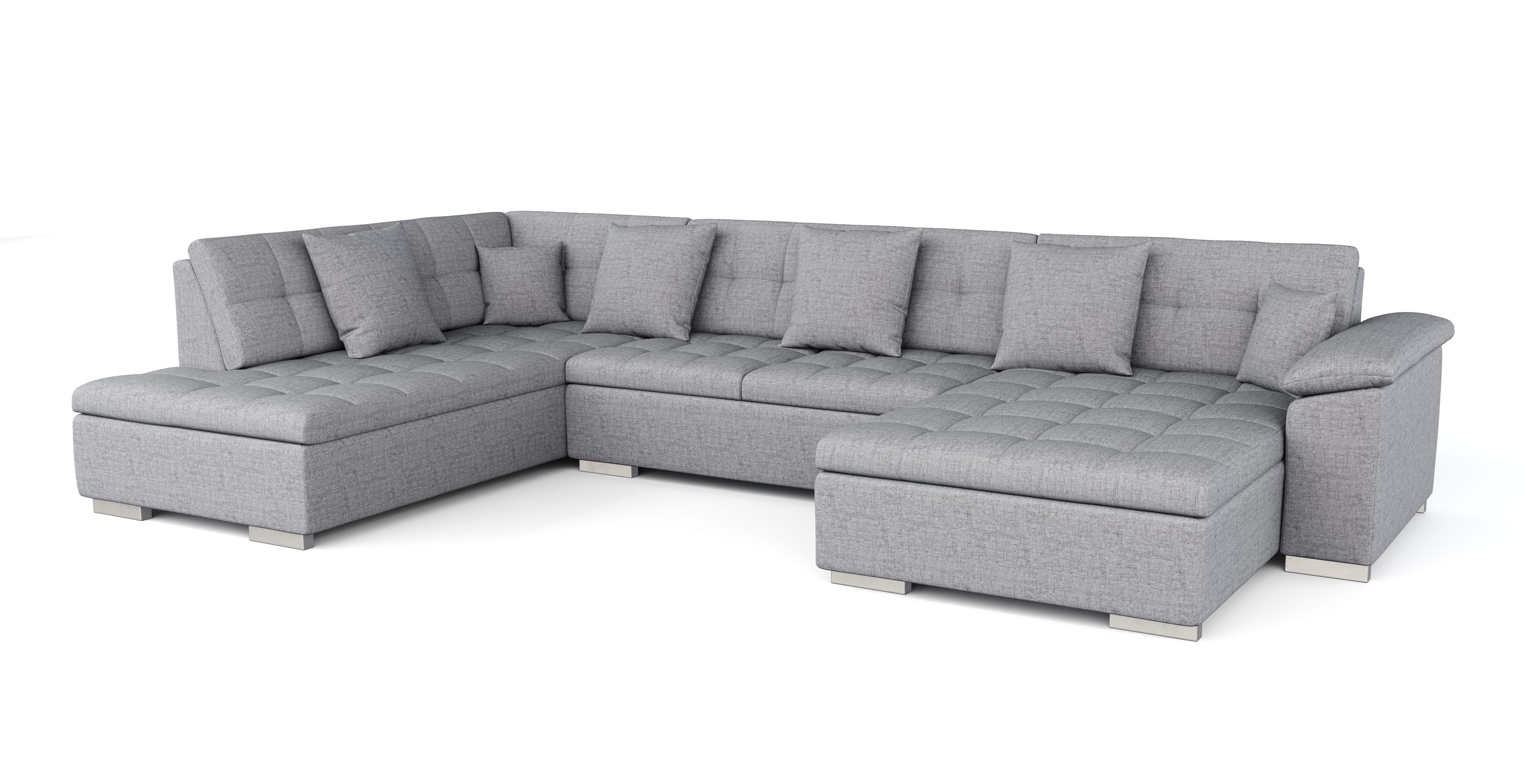Ecksofa ARIA rechts grau