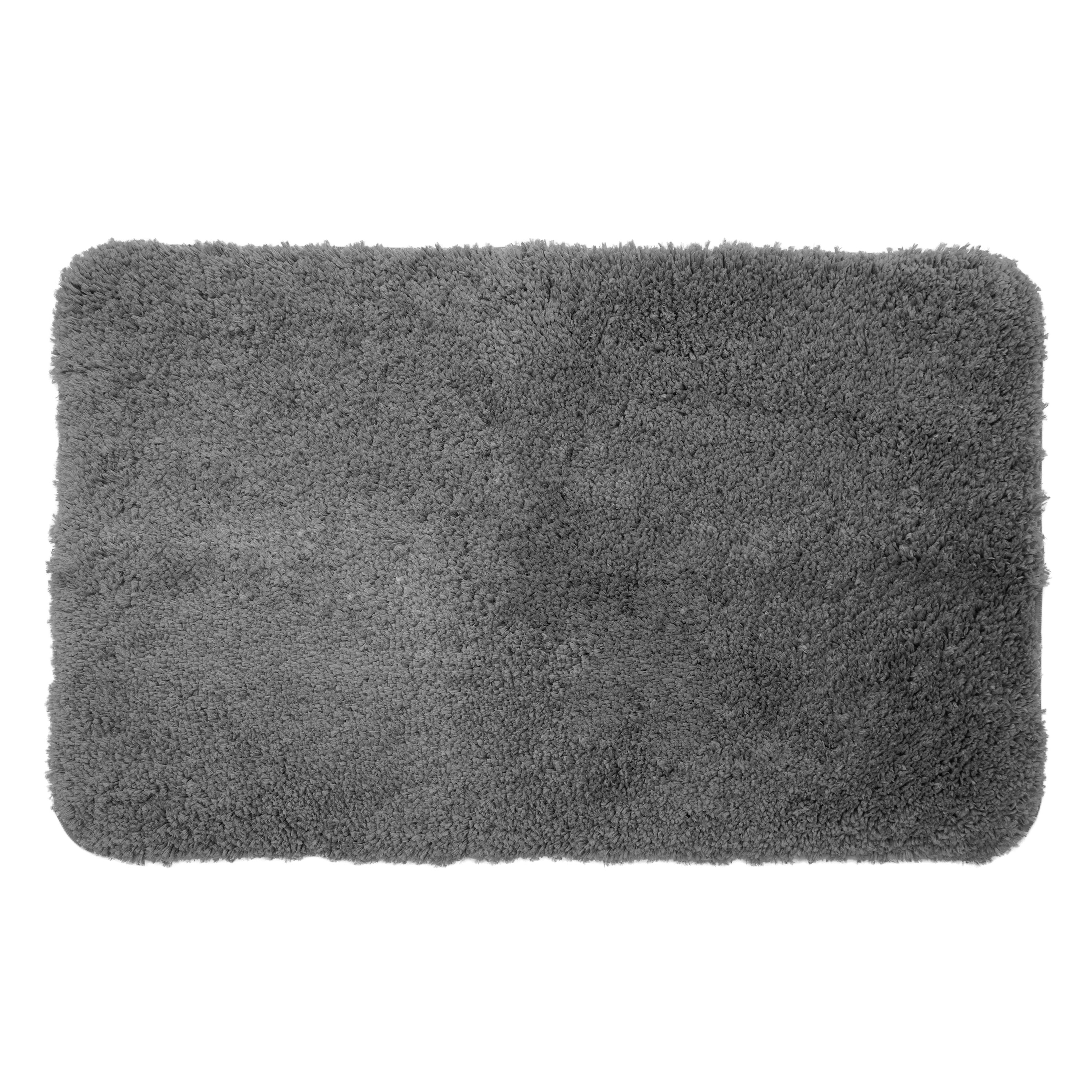 Badteppich Hochflor MERLE 60 x 90 cm anthrazit