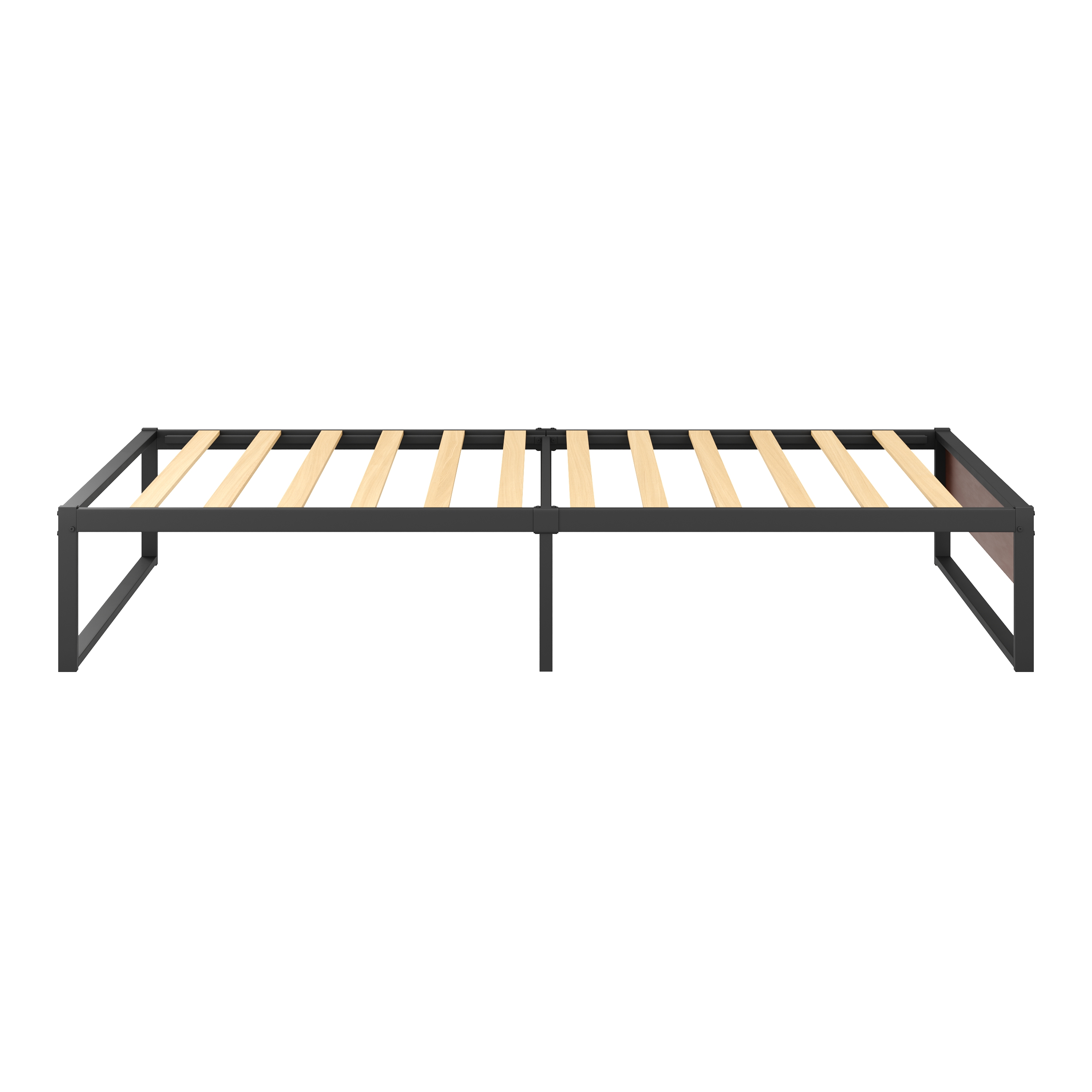 Metallbett HELENA 90 x 200 cm schwarz/natur