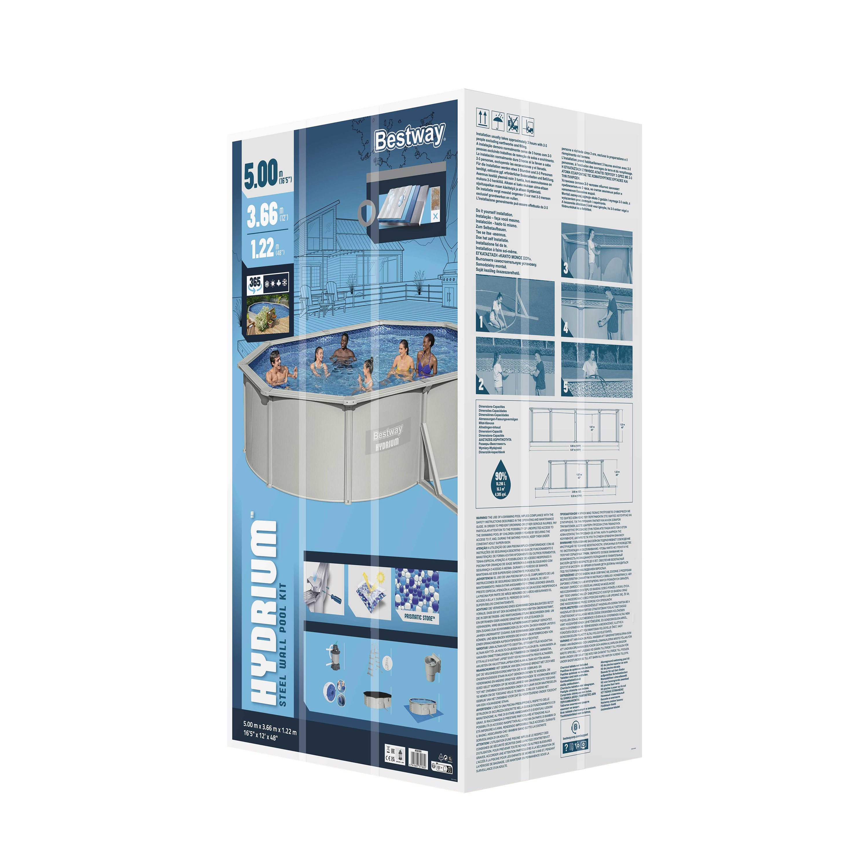 Bestway Pool Hydrium Komplett-Set 500 x 360 x 120 cm