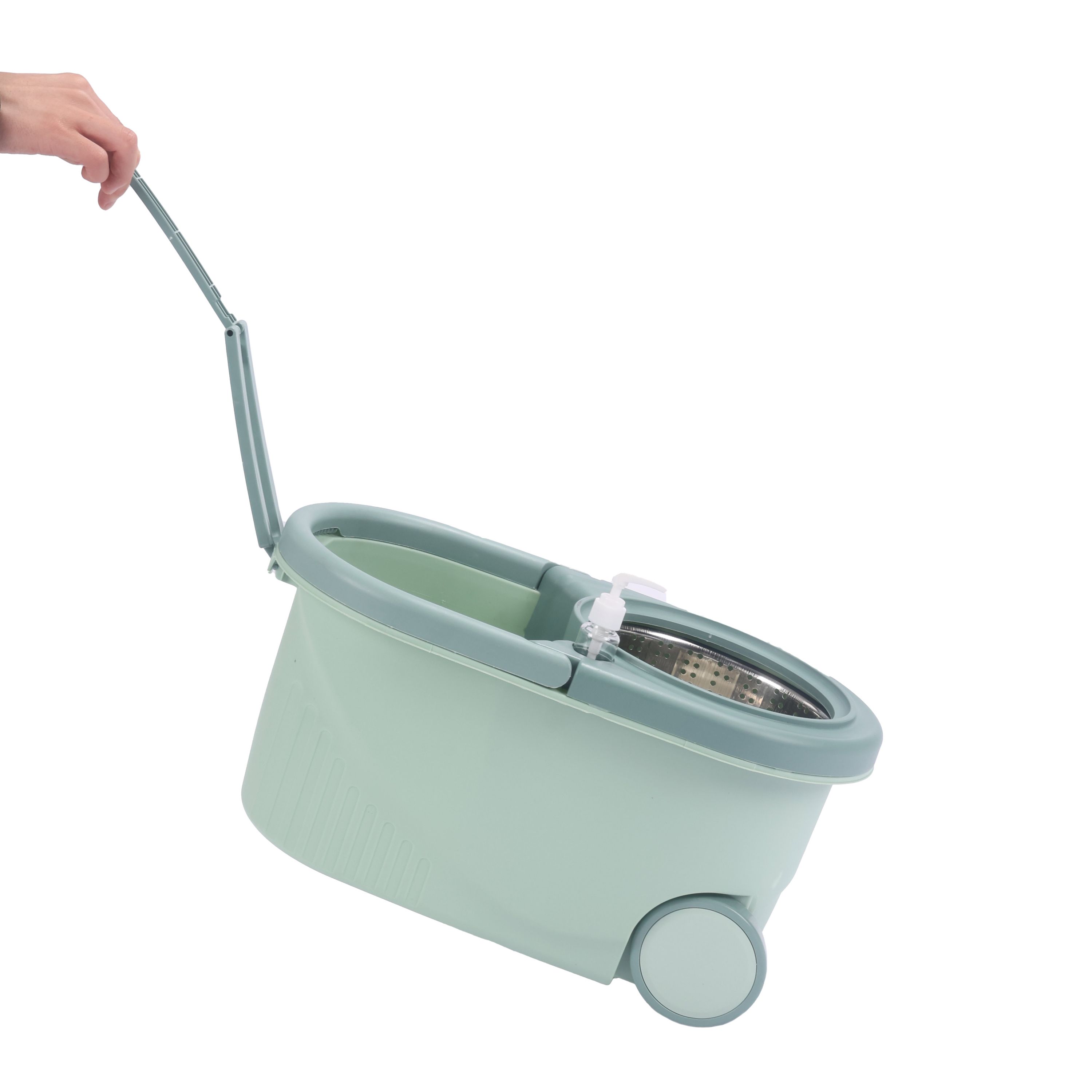 Wischmopp mit Eimer mint