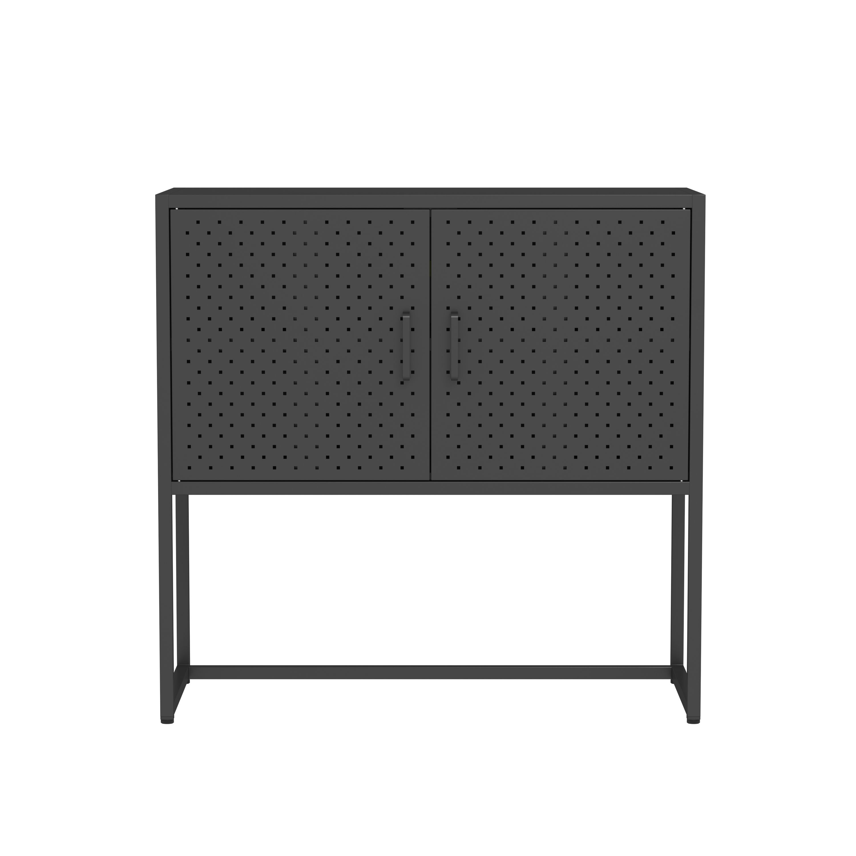 Sideboard Metall AMET 82 x 80 cm schwarz