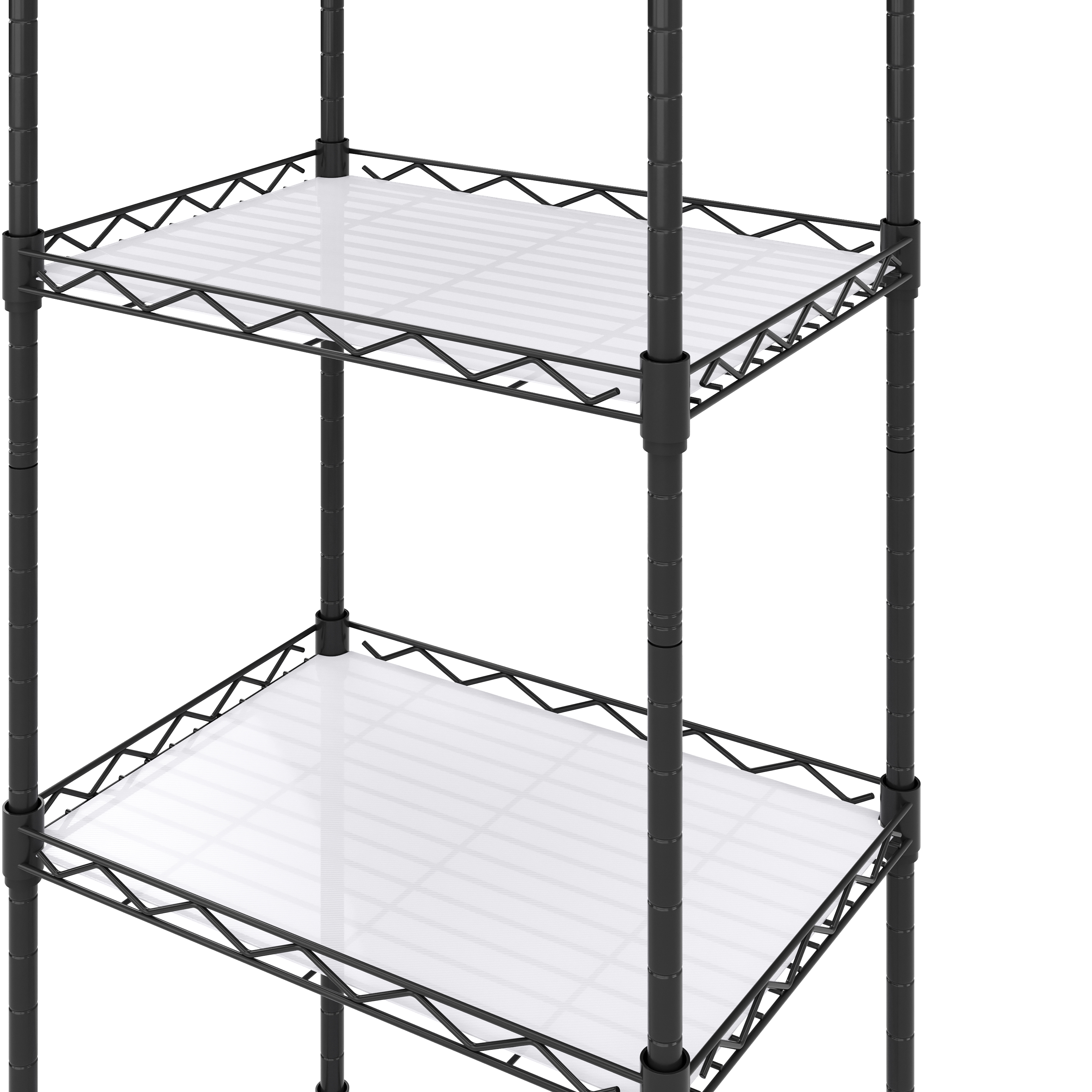 Regal Metall höhenverstellbar 42 x 29 x 160 cm schwarz