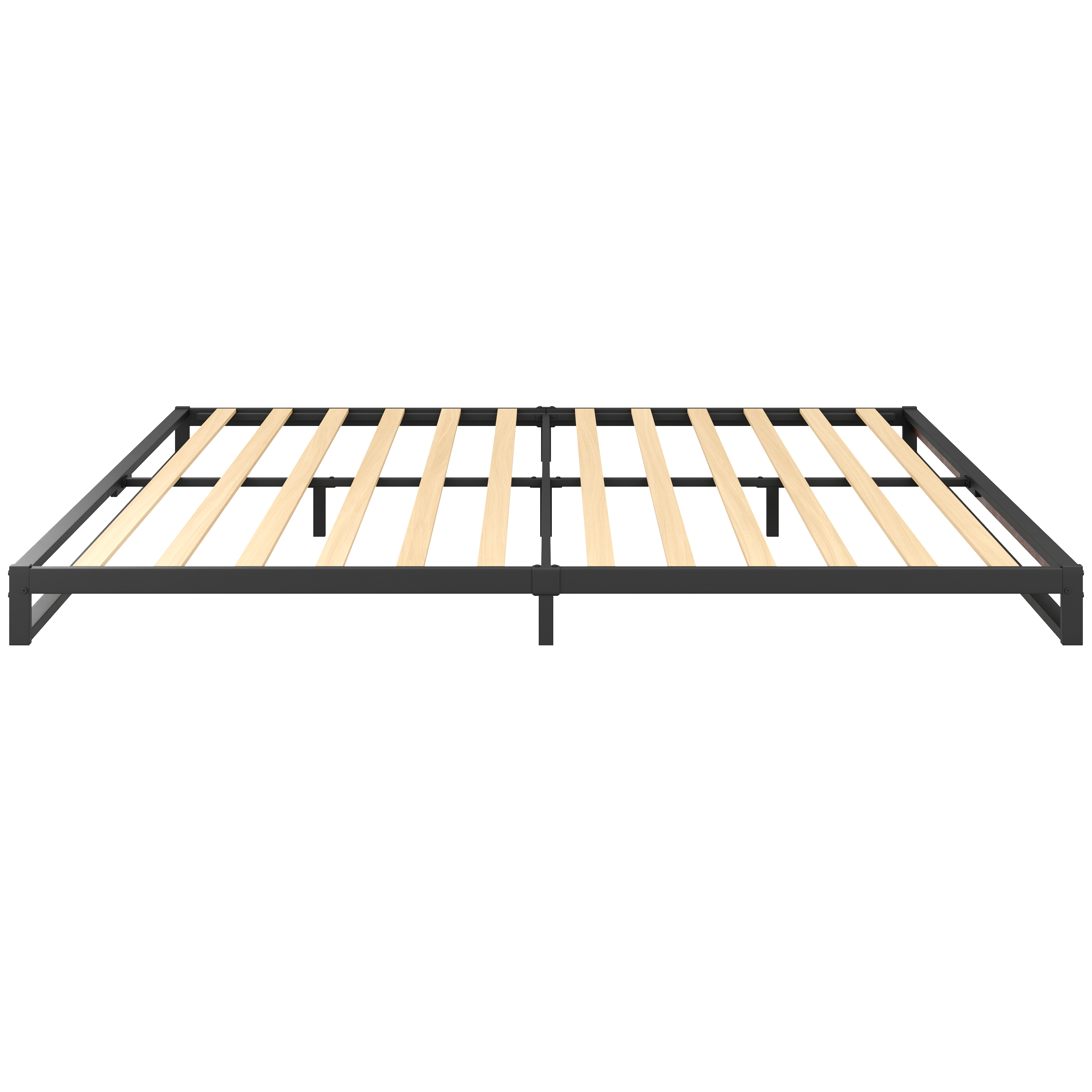 Metallbett HERTA 180 x 200 cm schwarz/natur