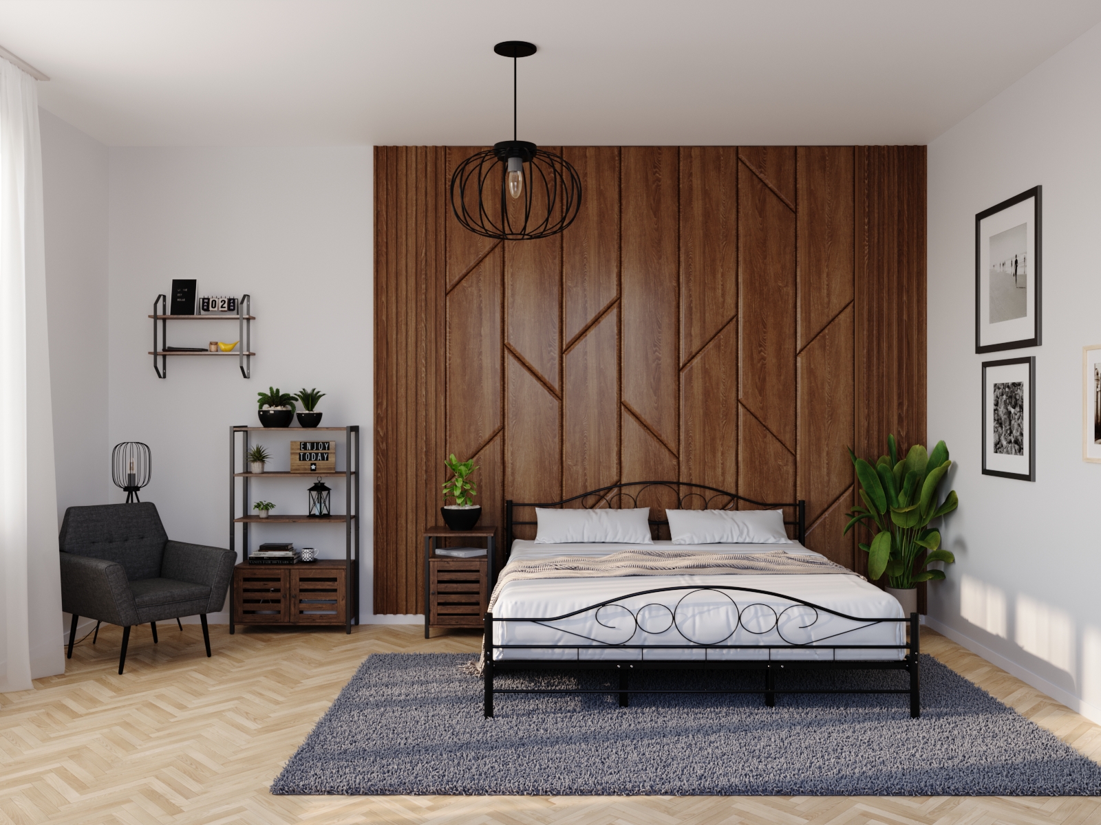 Metallbett AURELIE 140 x 200 cm schwarz