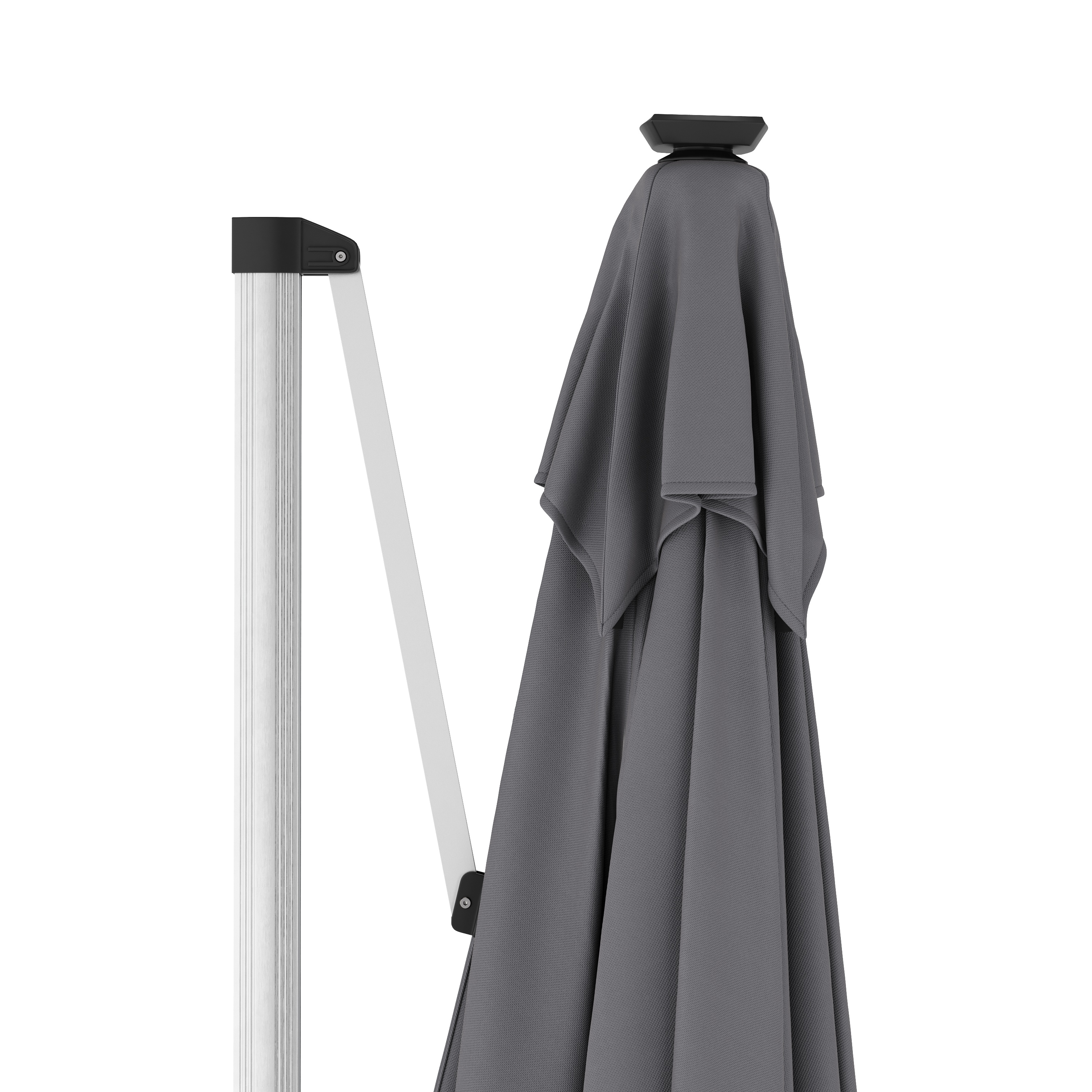 Sonnenschirm Ampelschirm SOLARIS mit LED 300 cm anthrazit