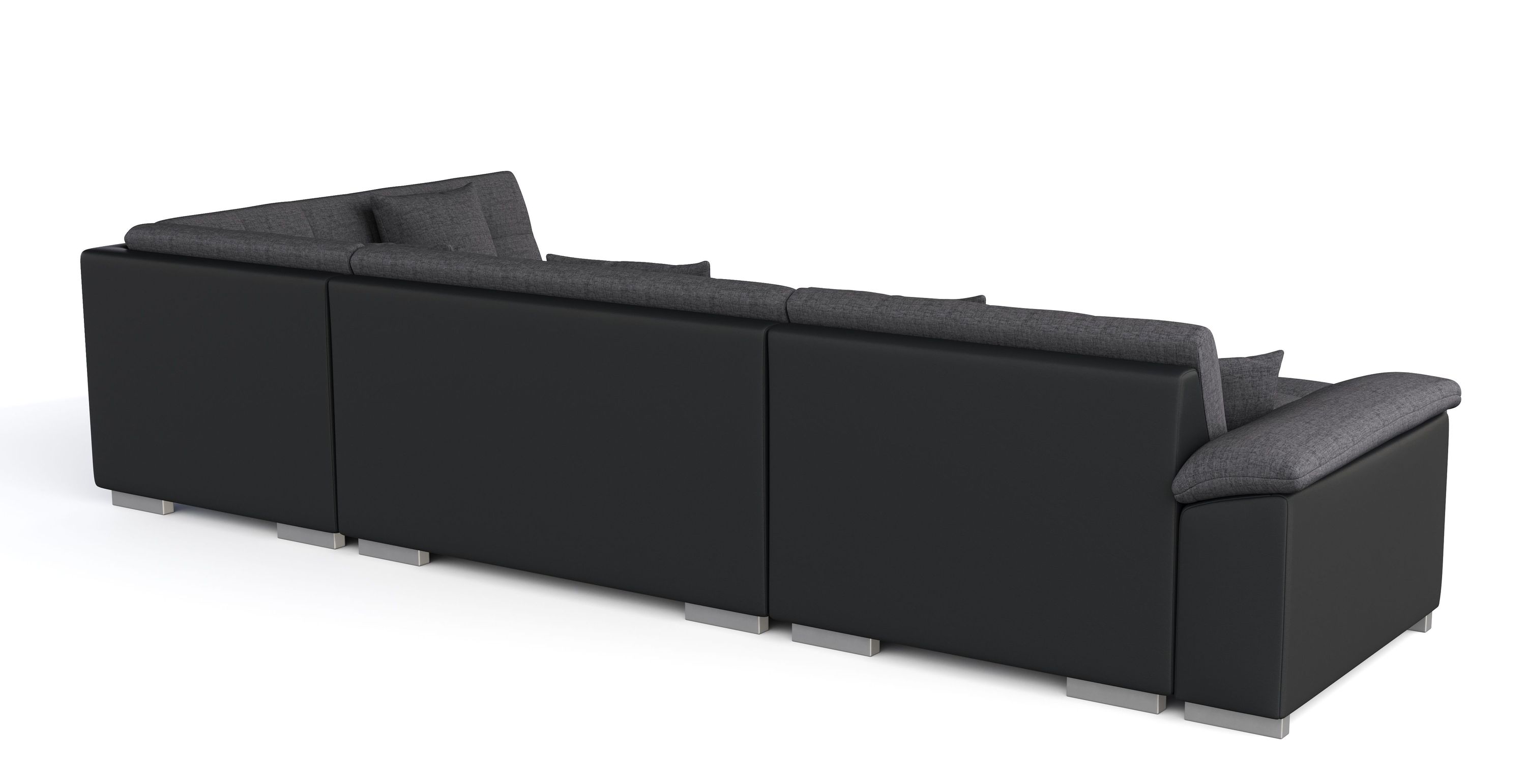 Ecksofa ARIA links anthrazit/schwarz