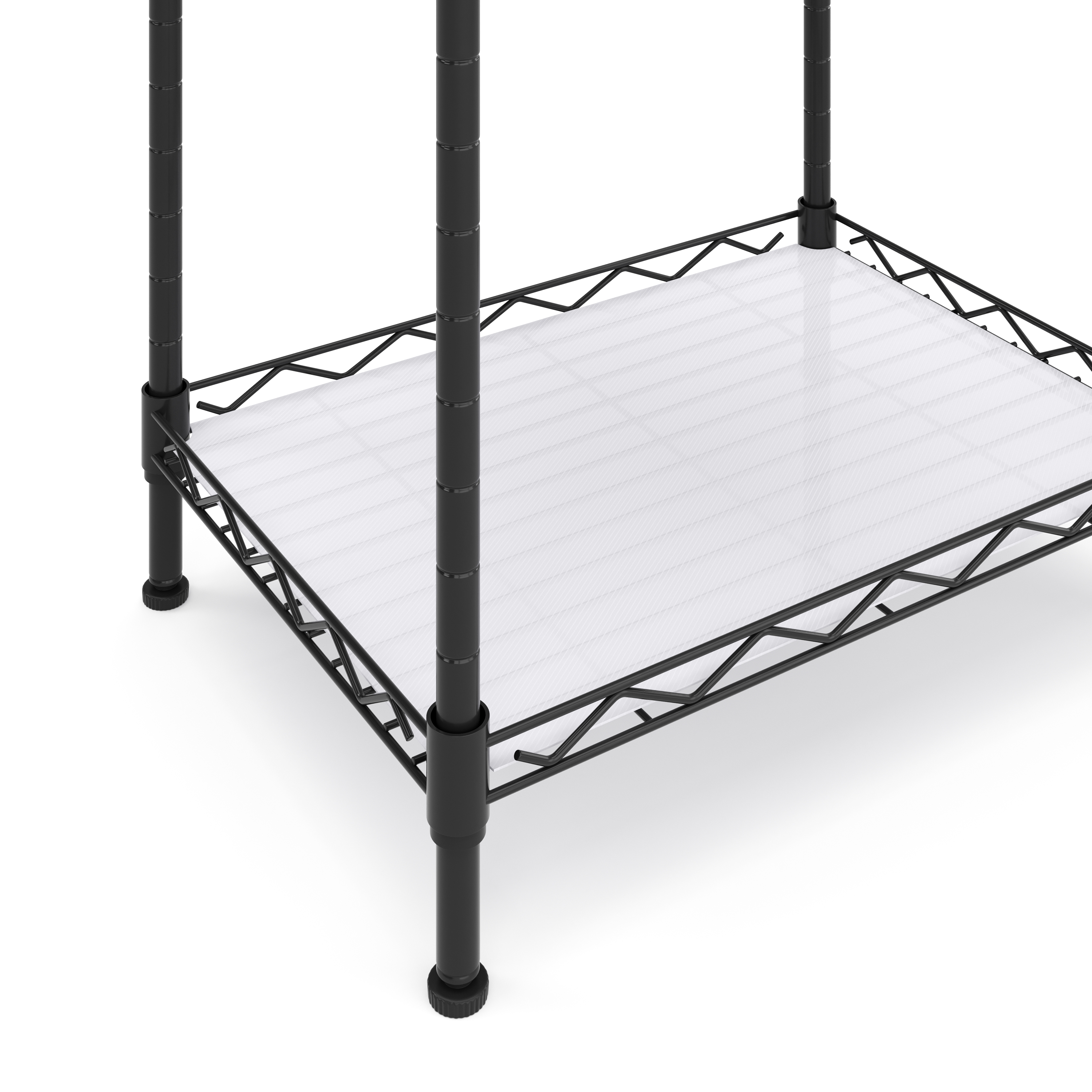 Regal Metall höhenverstellbar 42 x 29 x 160 cm schwarz