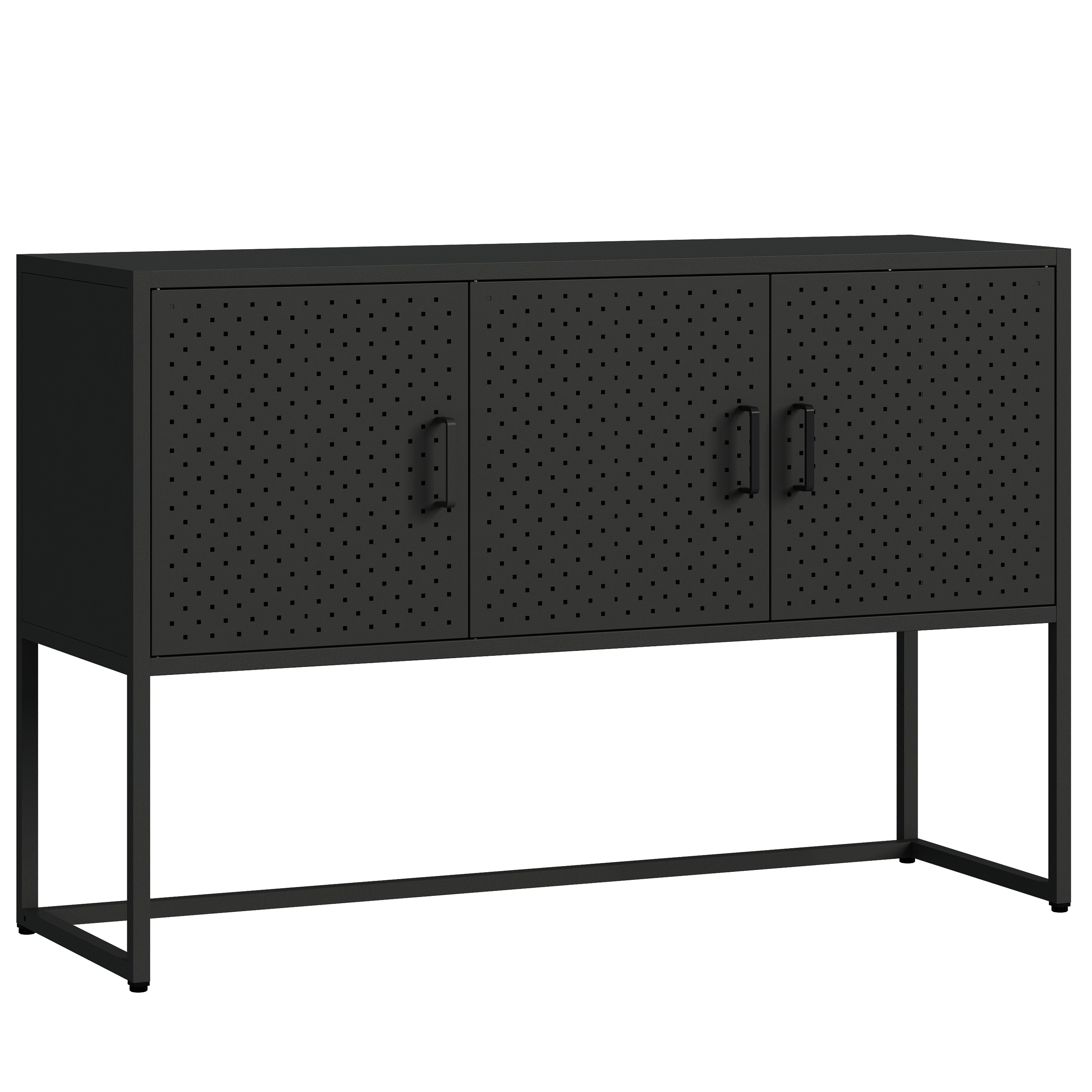 Sideboard Metall AMET 120 x 80 cm schwarz