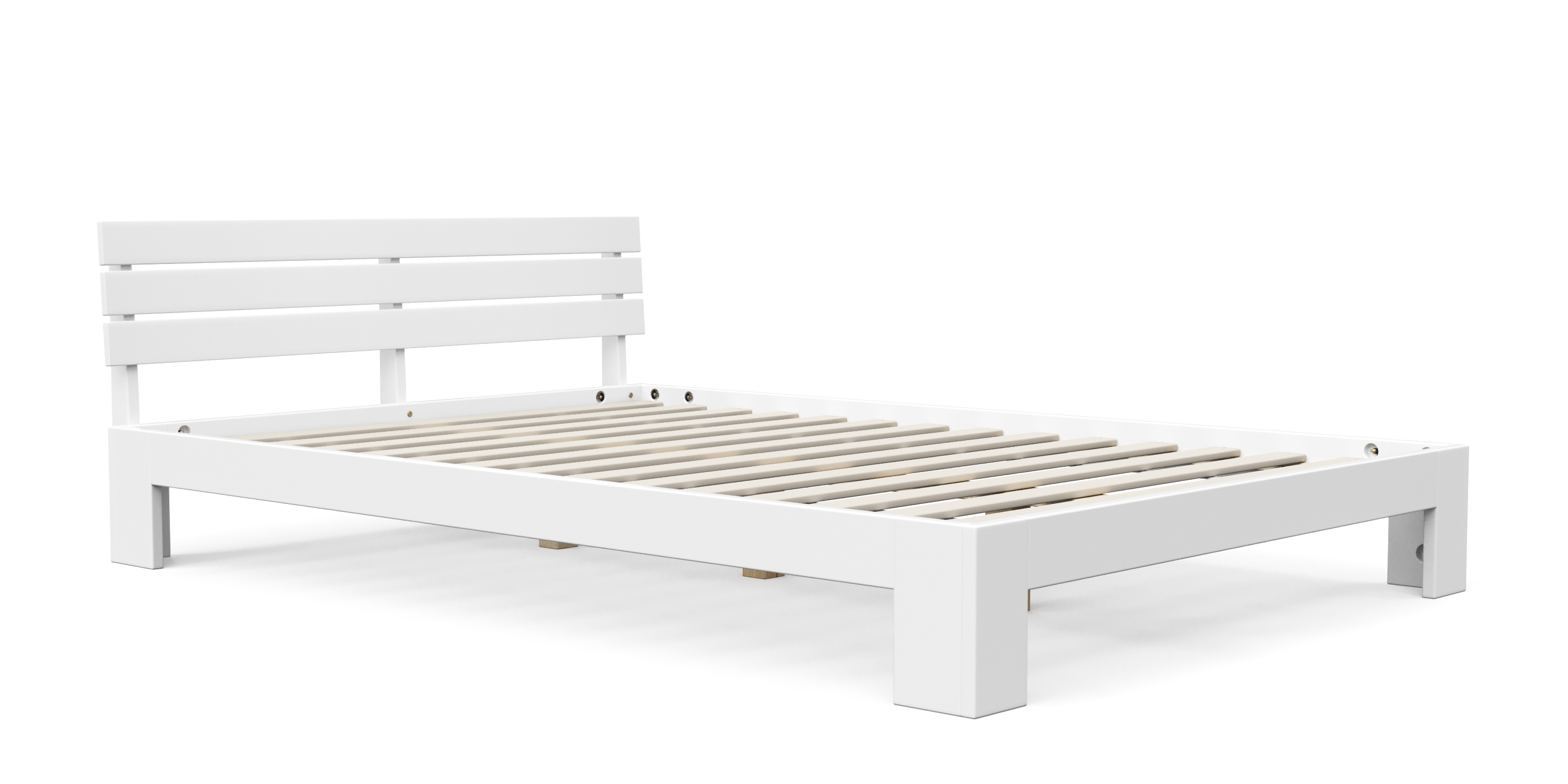 Bett Holz JAYDEN 140 x 200 cm weiss