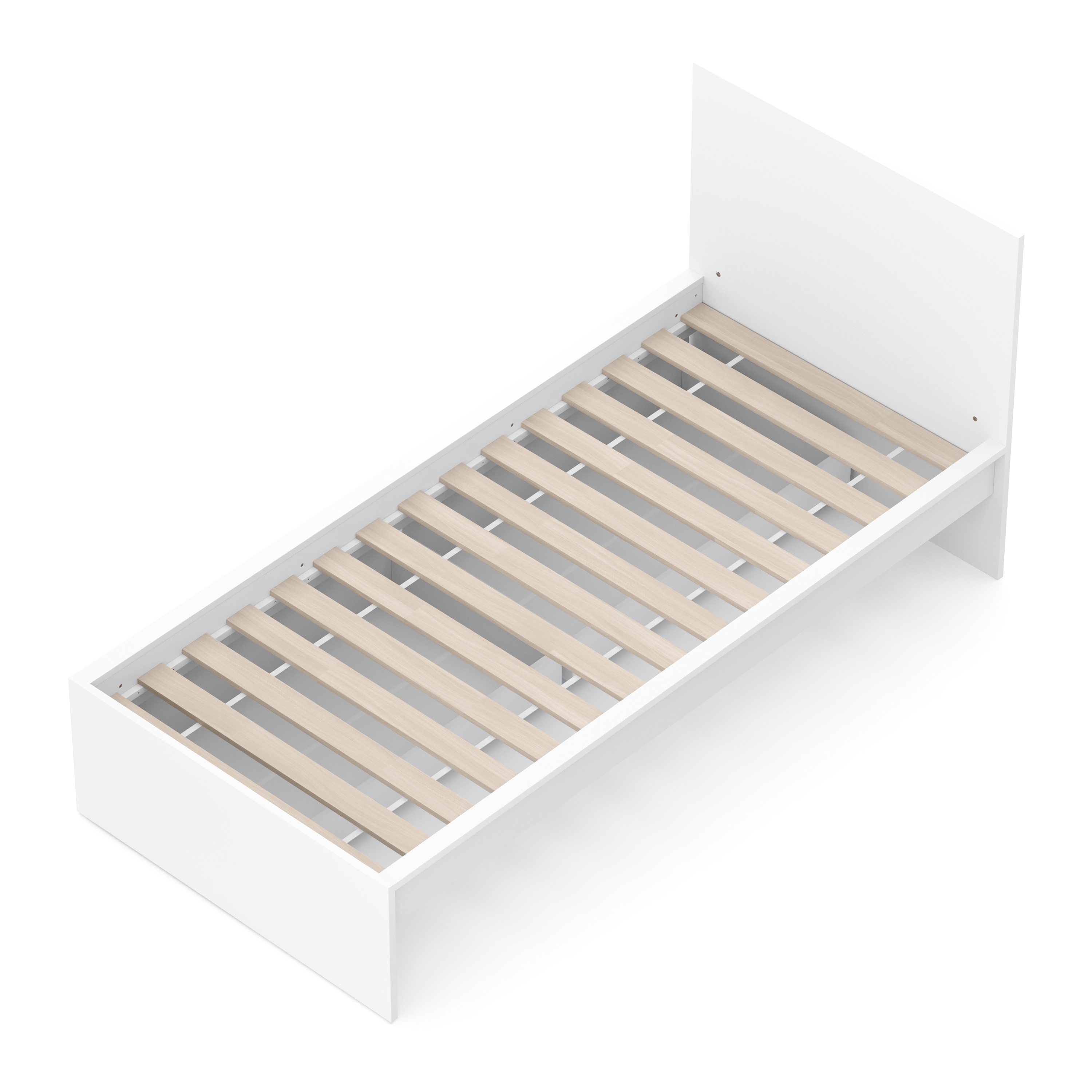 Bett mit 2 Schubladen RIGI 90 x 200 cm weiss