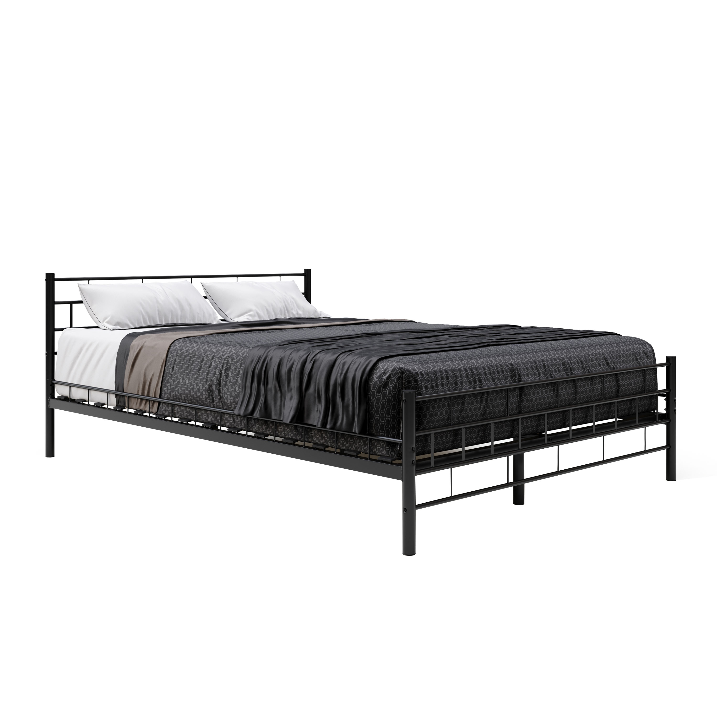 Metallbett CIEL 140 x 200 cm schwarz
