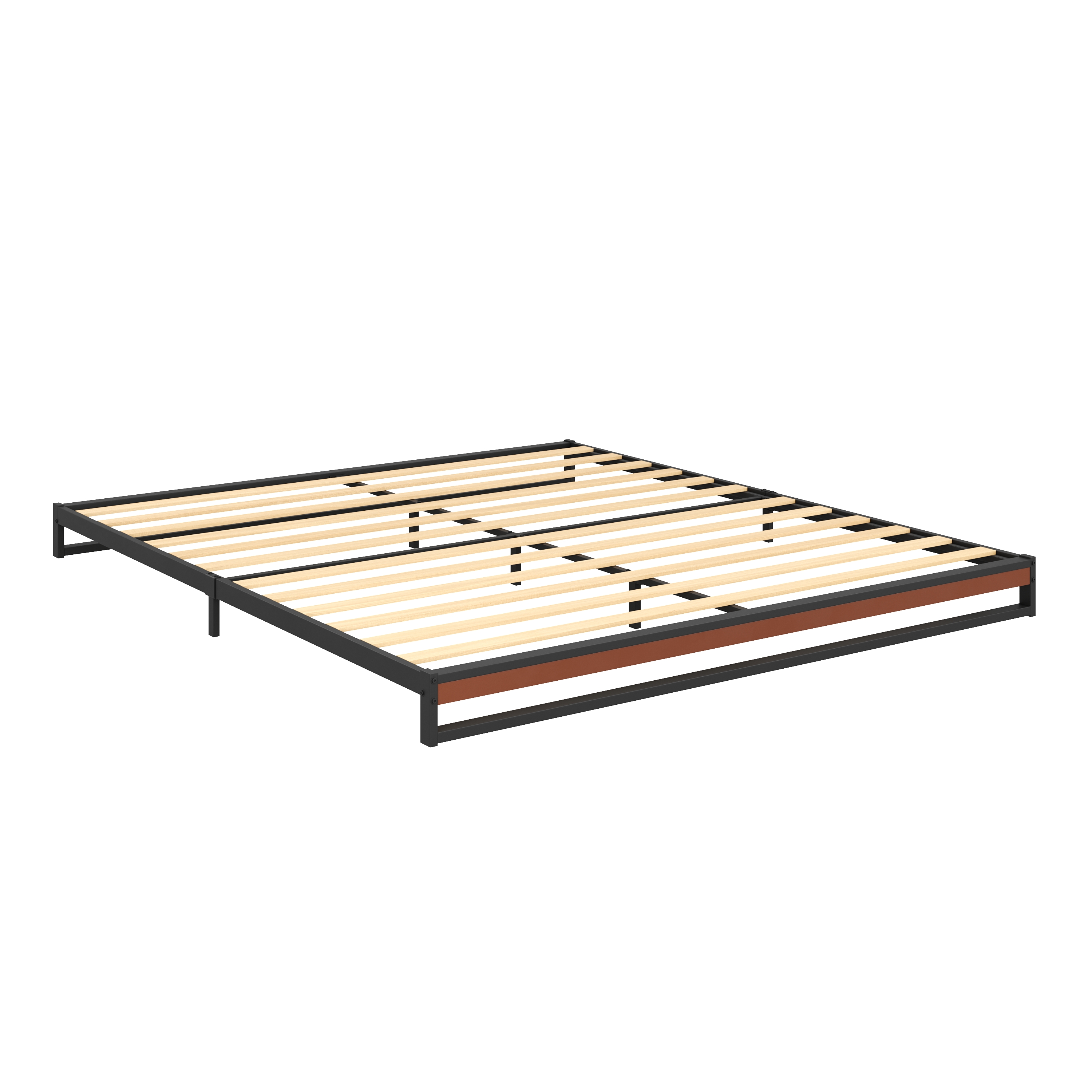 Metallbett HERTA 180 x 200 cm schwarz/natur