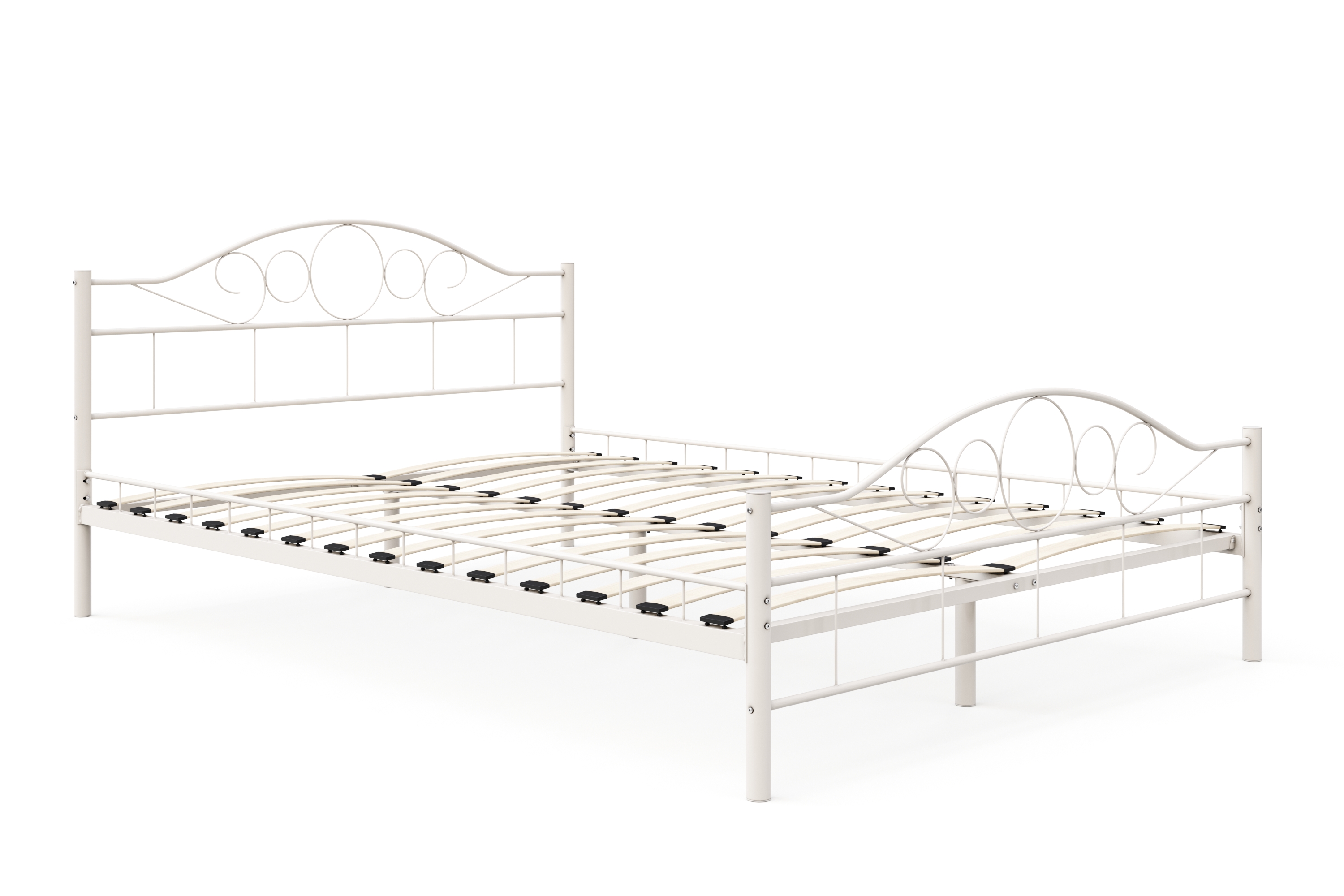 Metallbett AURELIE 140 x 200 cm weiss