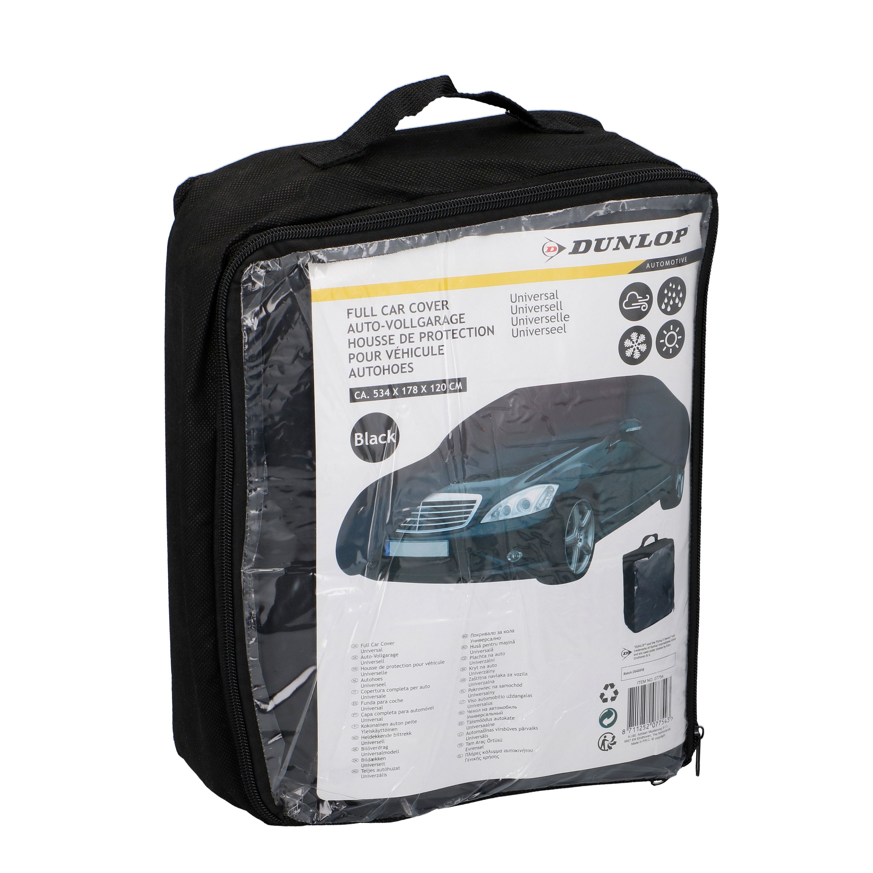Abdeckplane für Auto schwarz