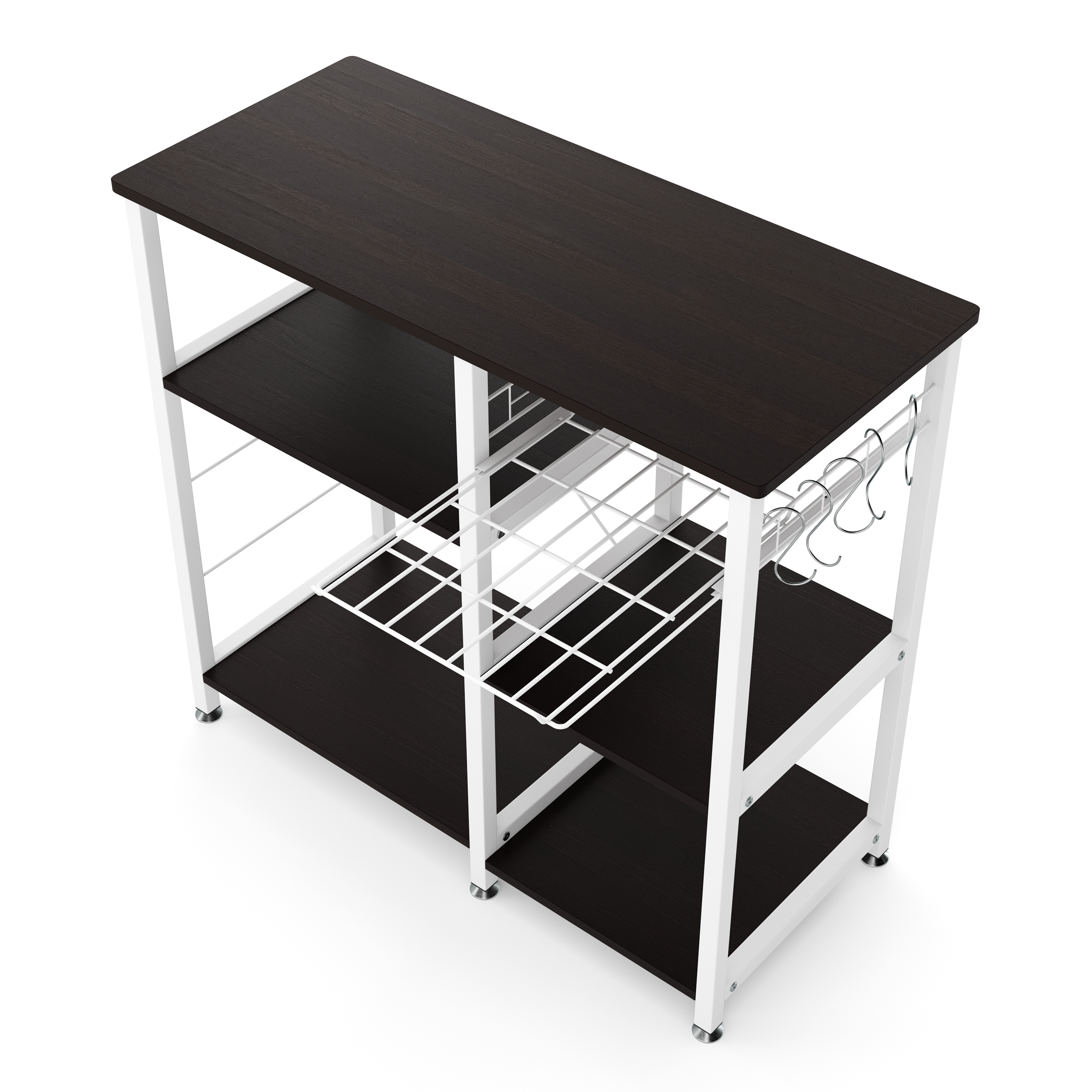 Küchenregal 90 x 83 x 40 cm schwarz/weiss