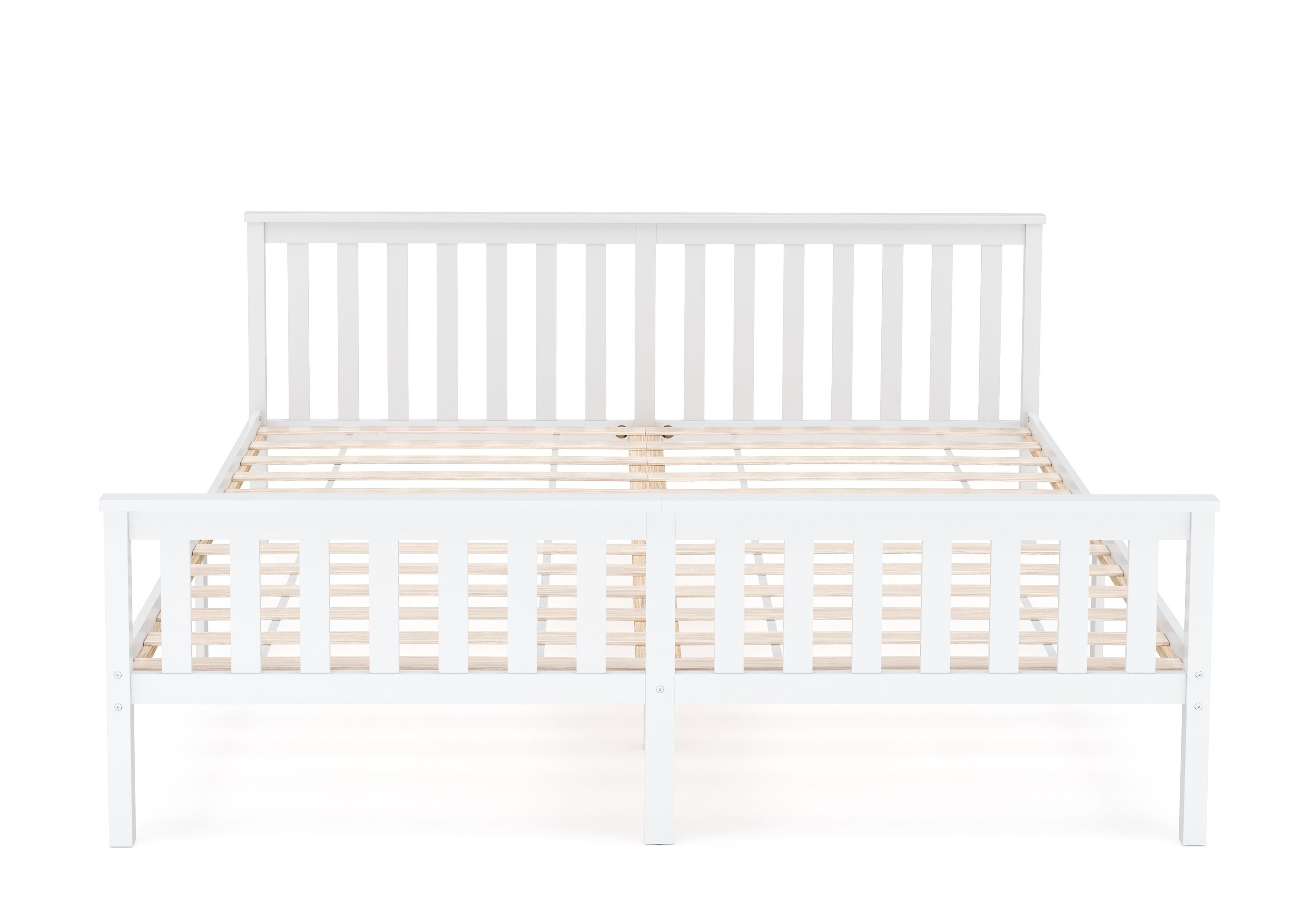 Bett Holz EMILY 180 x 200 cm weiss