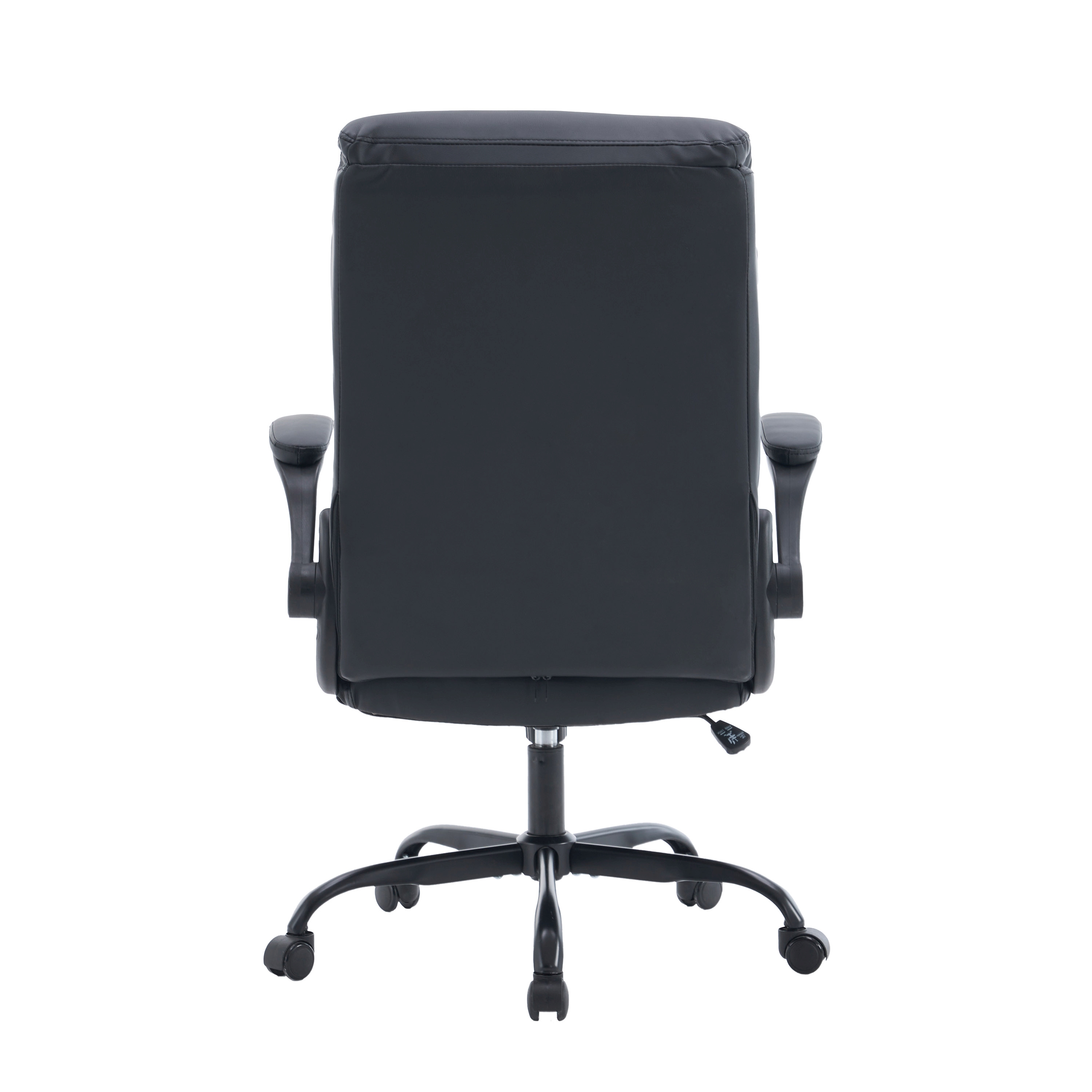 Bürostuhl Leder OPTIMUS schwarz