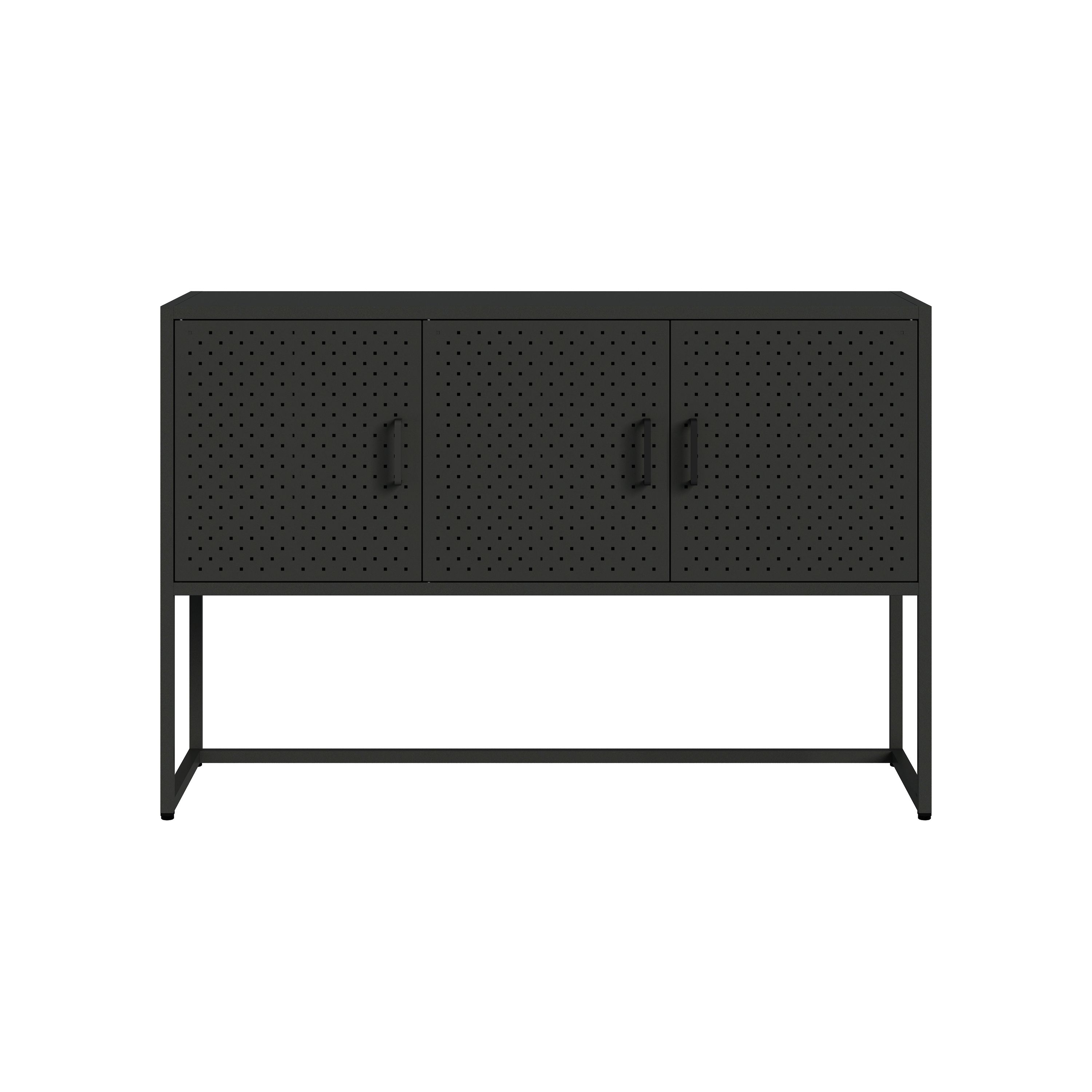 Sideboard Metall AMET 120 x 80 cm schwarz