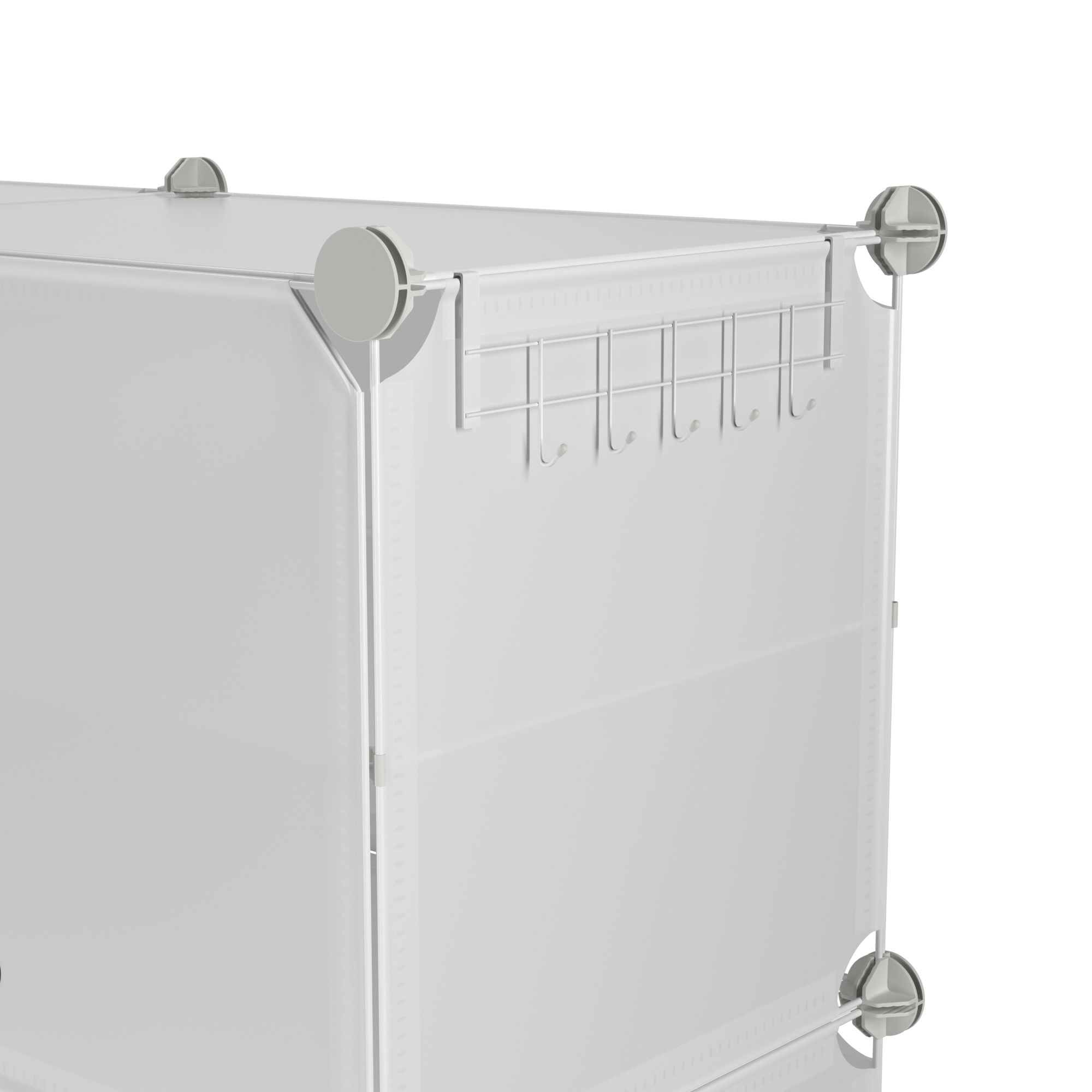 Schuhschrank Steckregal transparent 8 Boxen