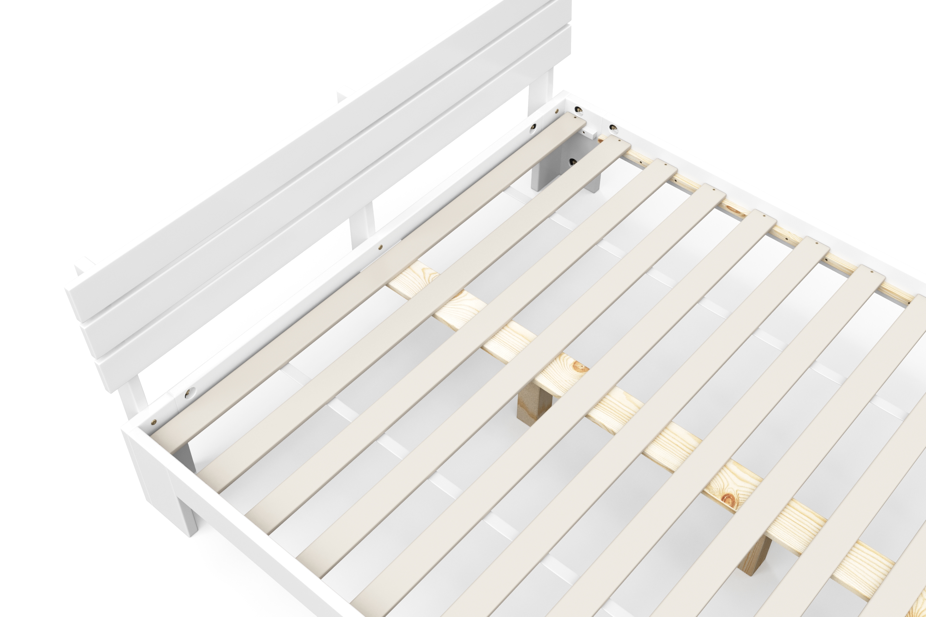 Bett Holz JAYDEN 140 x 200 cm weiss