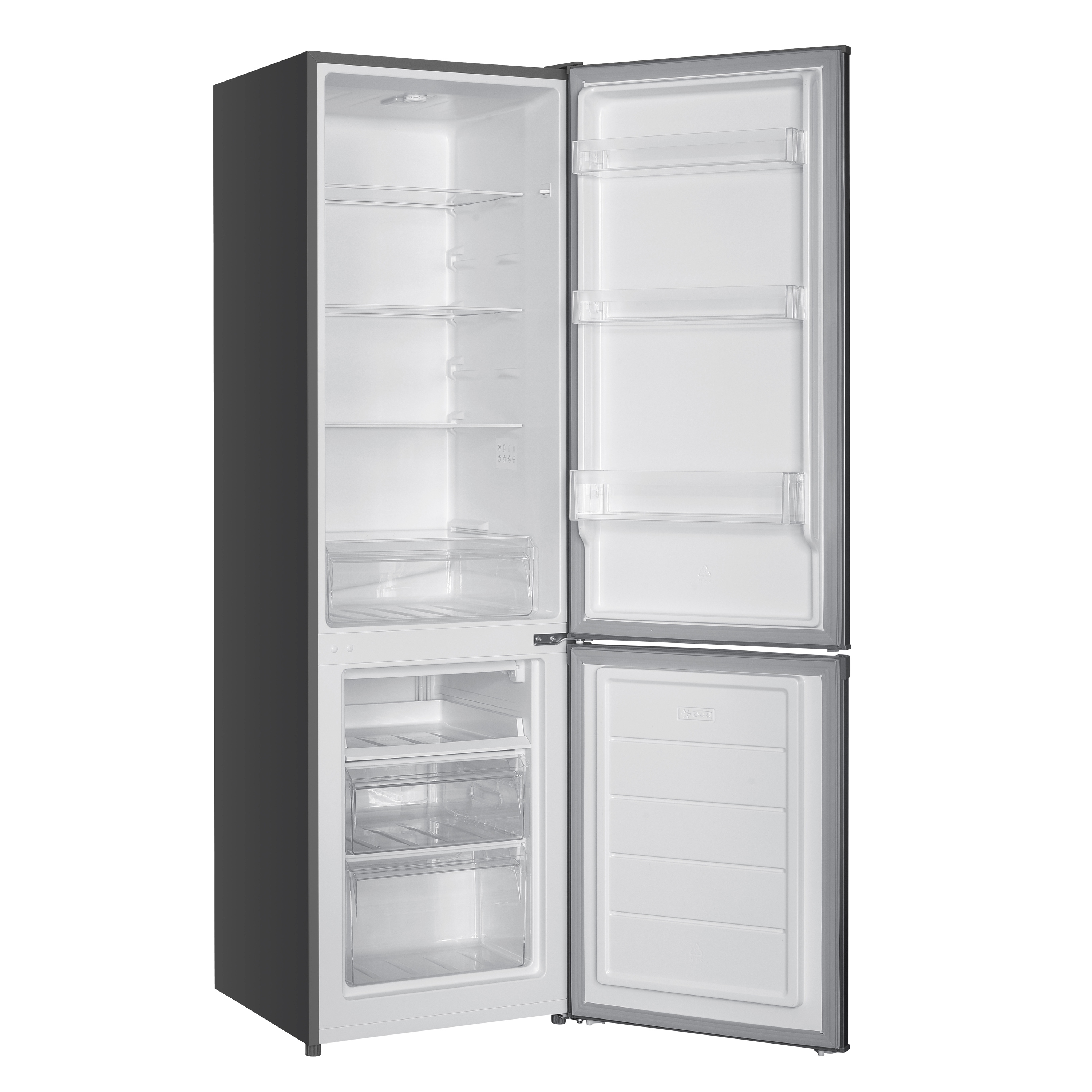 Kühlschrank mit Gefrierer 260L silbergrau
