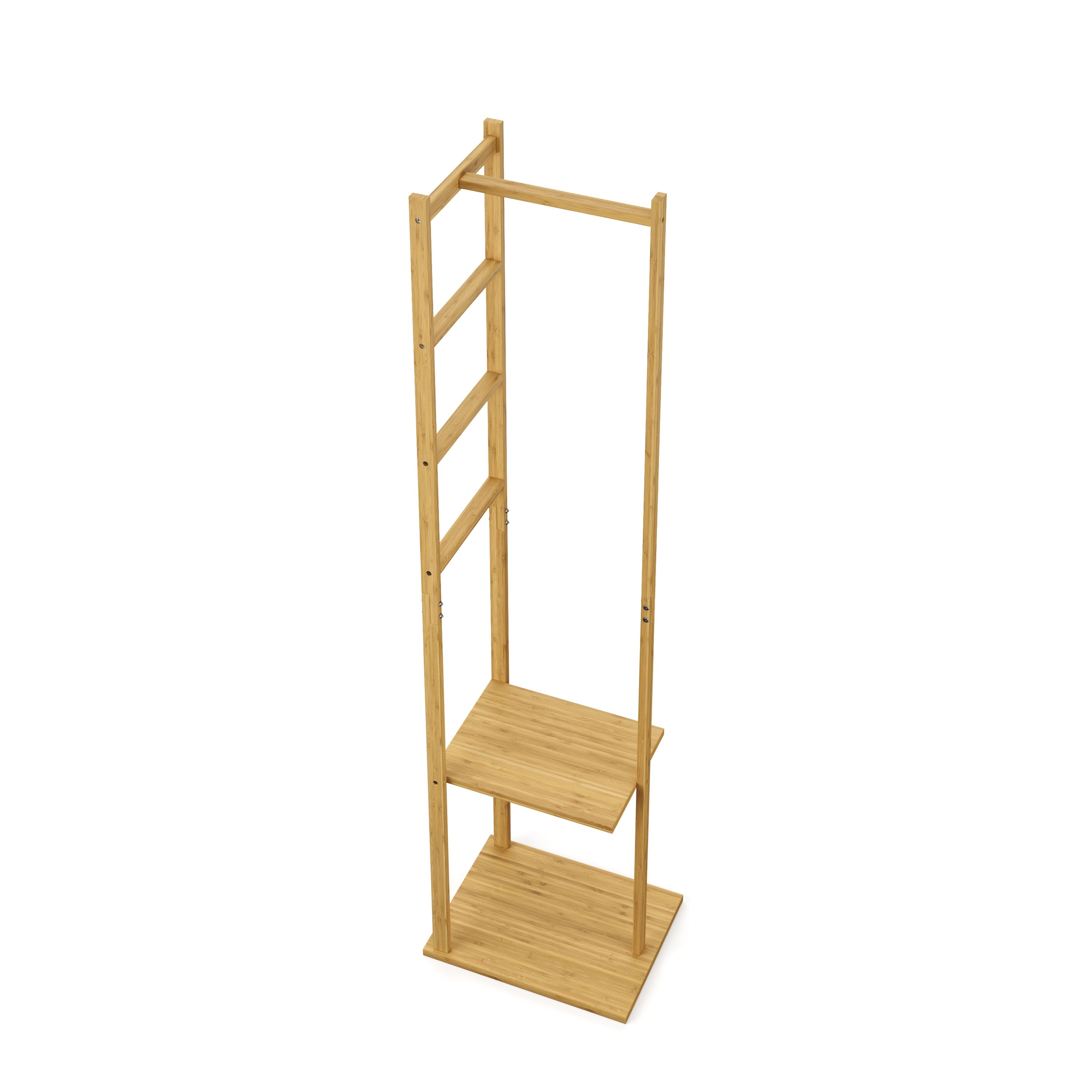 Garderobe Kleiderständer Bambus BODMAR 38 x 155 cm natur